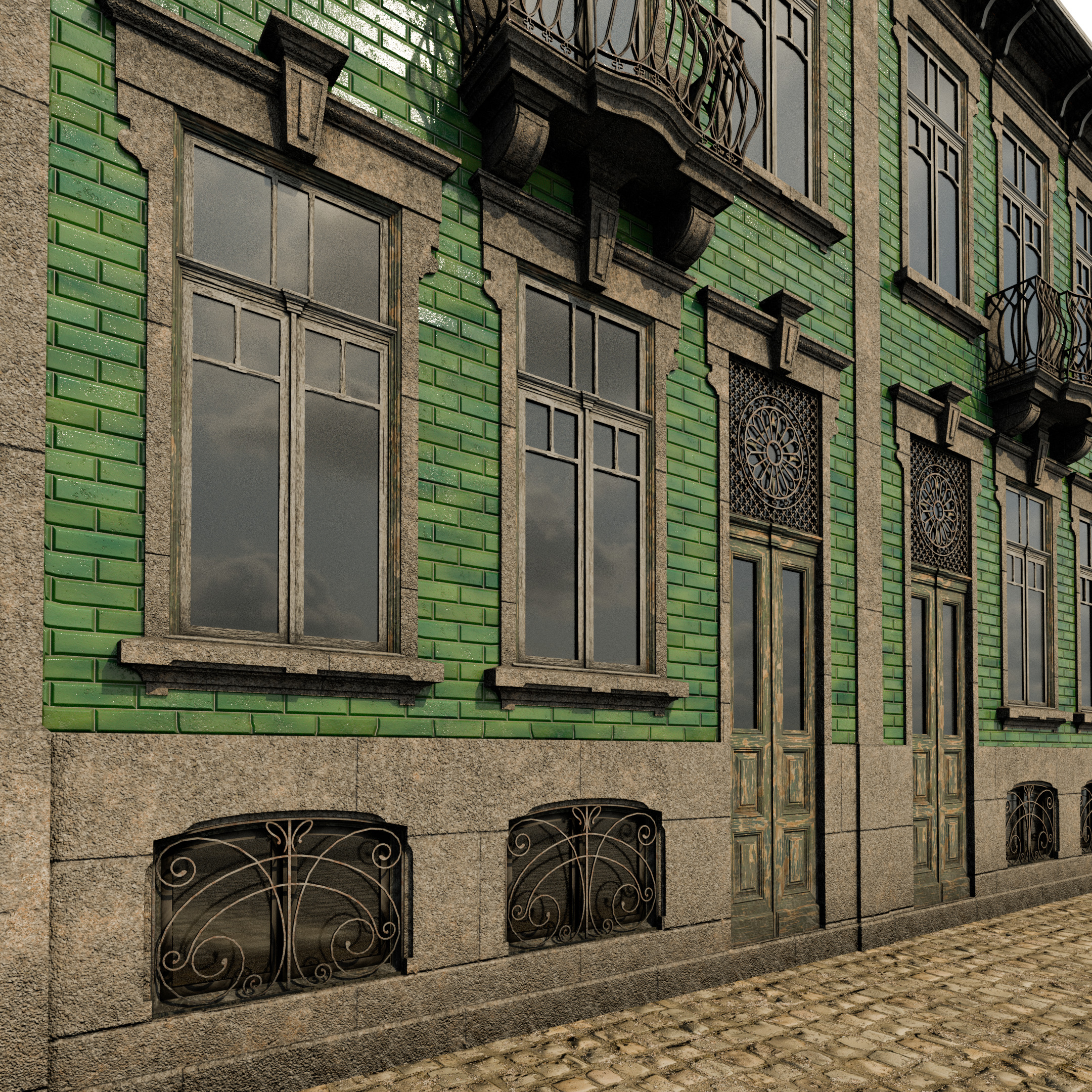 Old Townhouse I 3D model_4