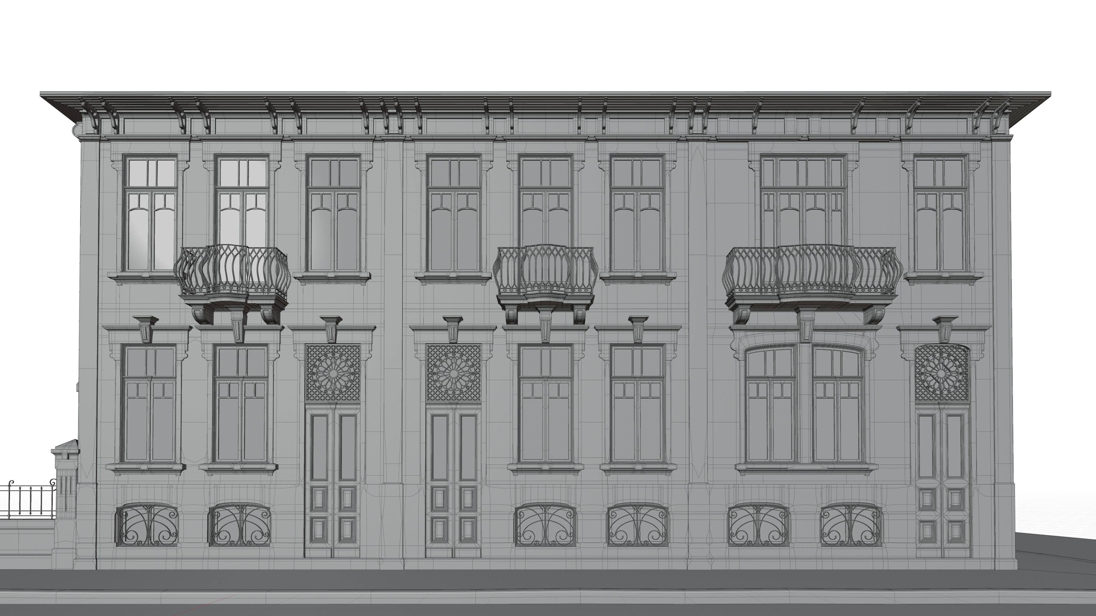 Old Townhouse I 3D model_10