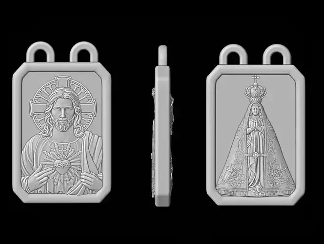 Scapular Jesus and Our Lady of Aparecida