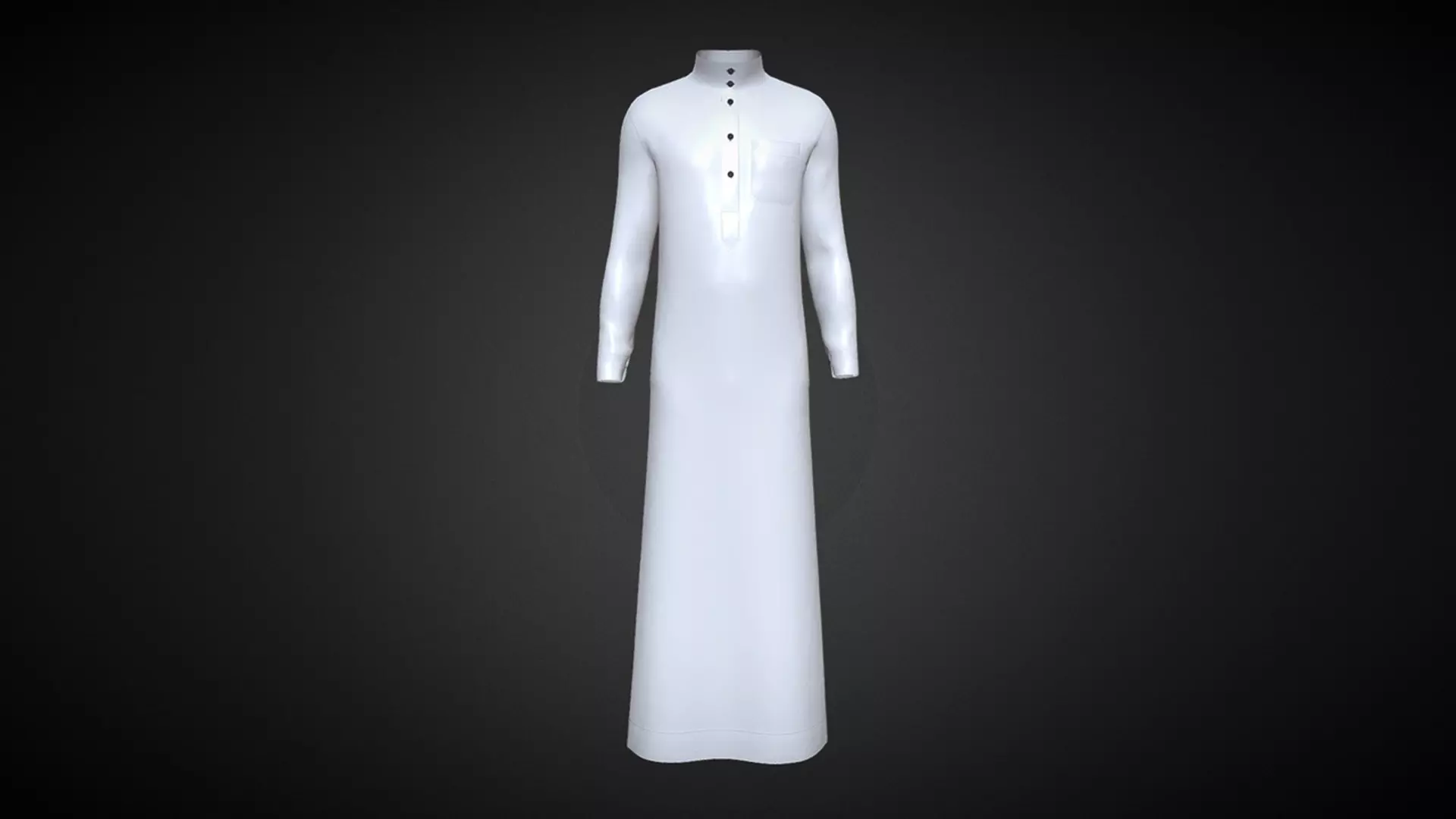Mens Qamis In Low Poly Low-poly 3D model