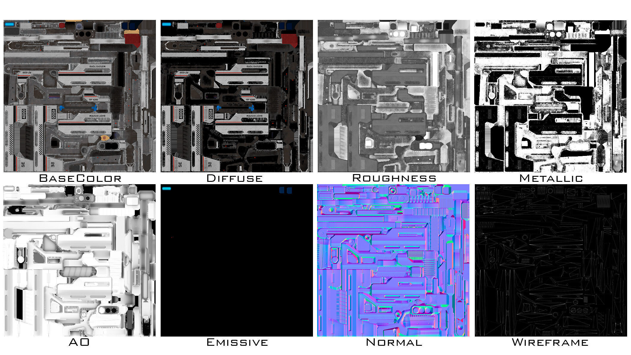 Sci Fi Shotgun Low-poly 3D model_21