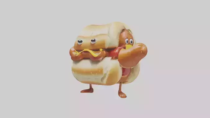 Cartoon Hot Dog model