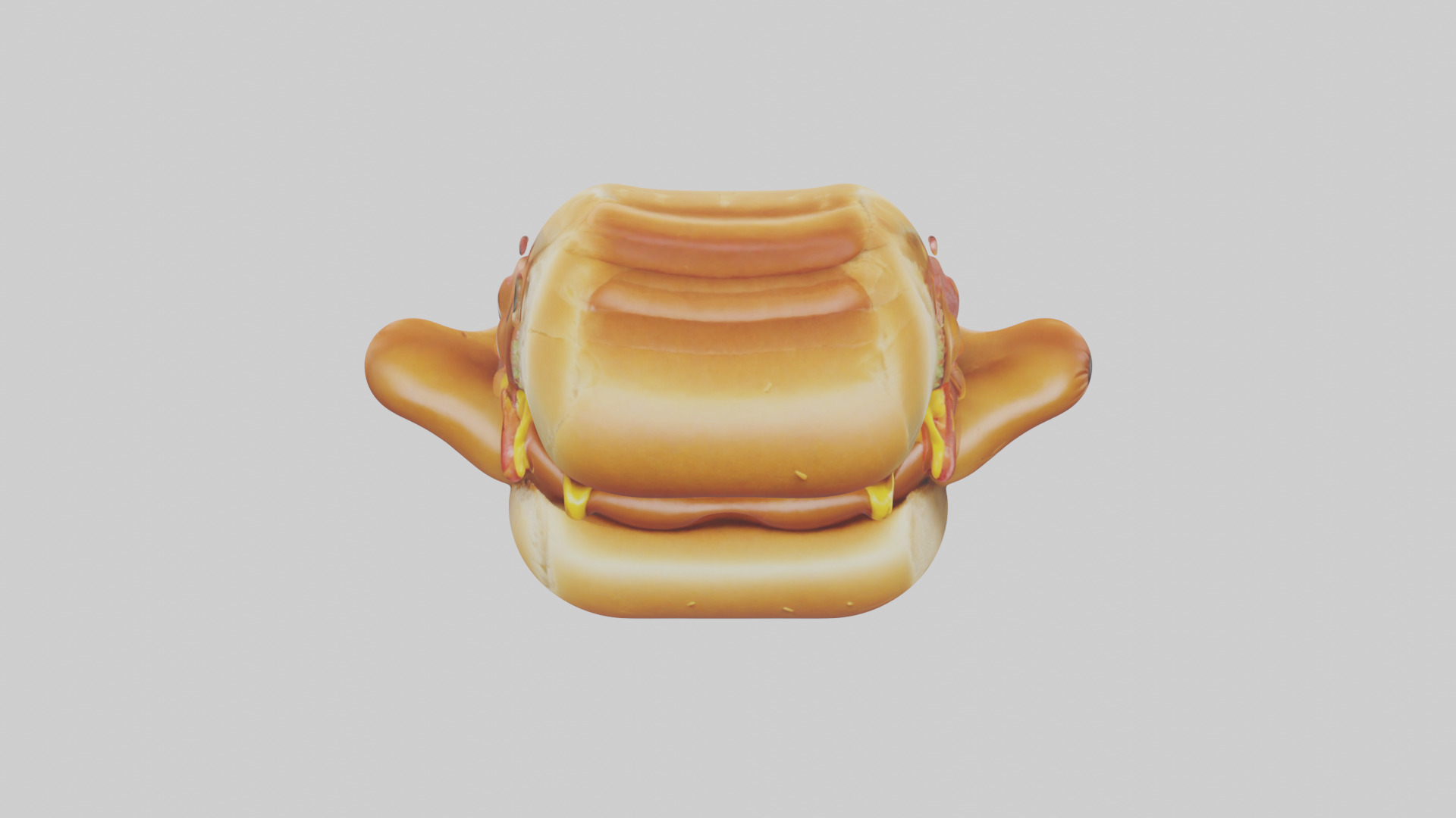 Cartoon Hot Dog model 3D model_15