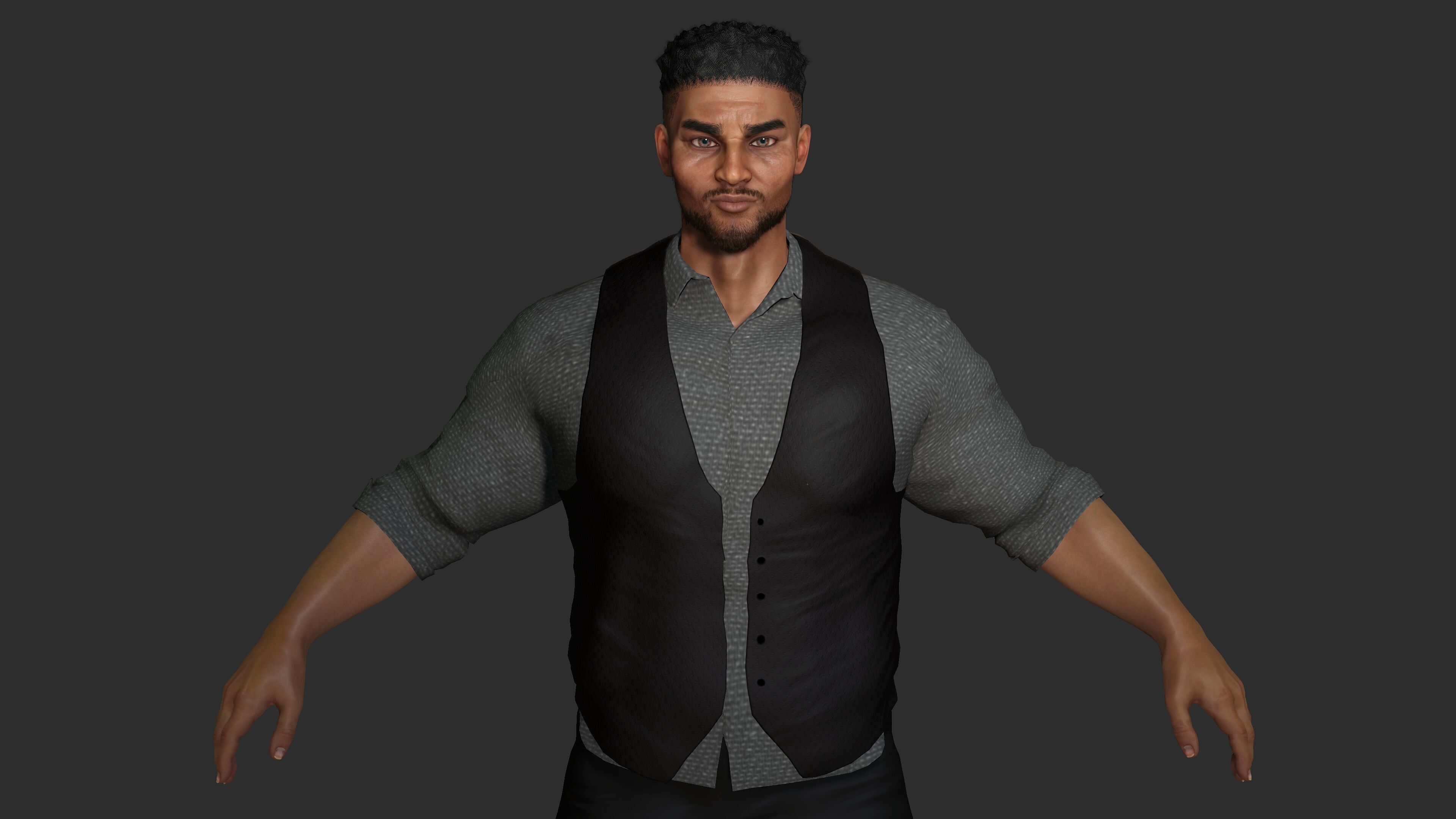 AAA 3D REALISTIC CHARACTER - BUSINESSMAN MAFIA NPC BODYGUARD Low-poly 3D model_4