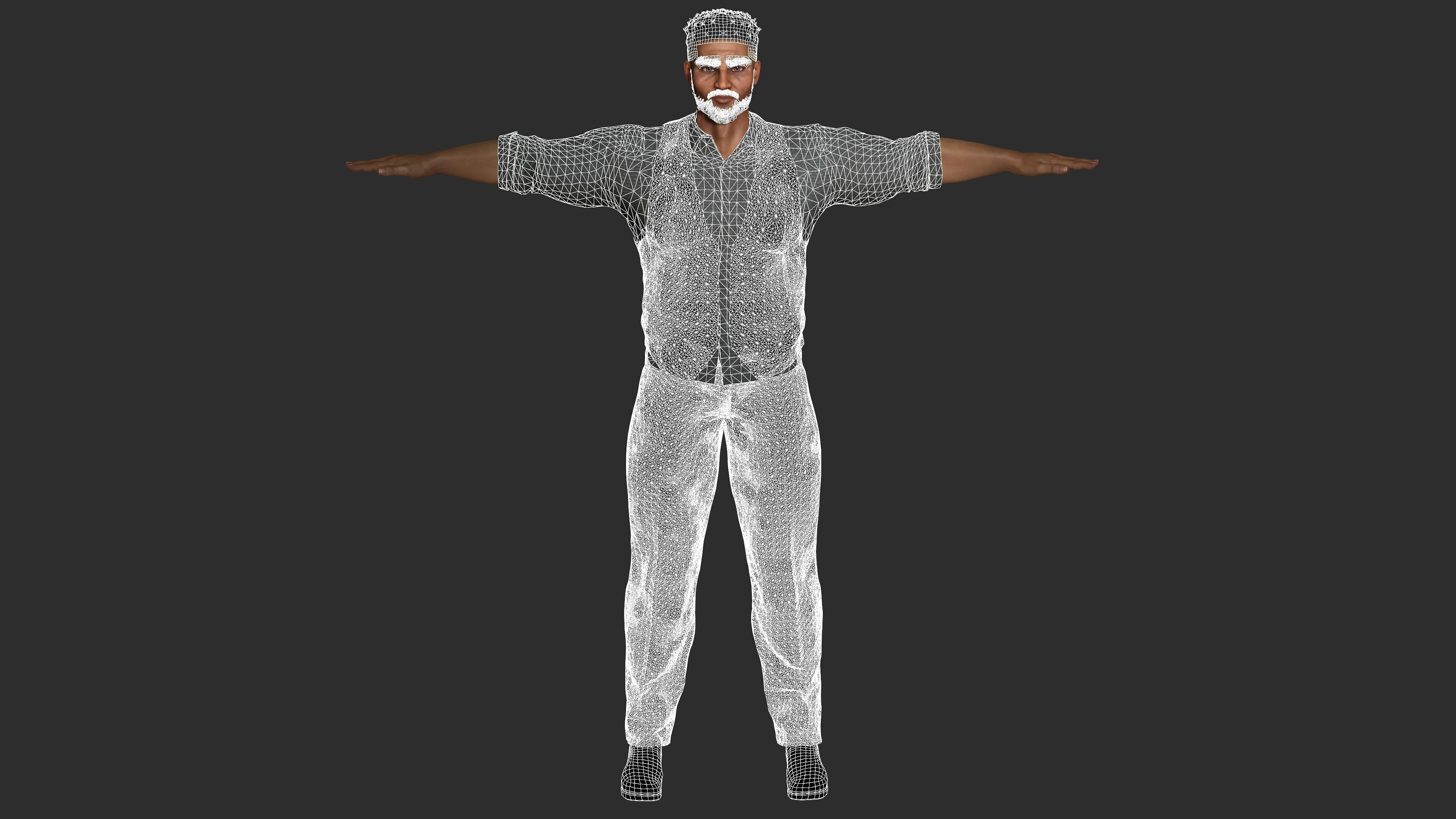 AAA 3D REALISTIC CHARACTER - BUSINESSMAN MAFIA NPC BODYGUARD Low-poly 3D model_13