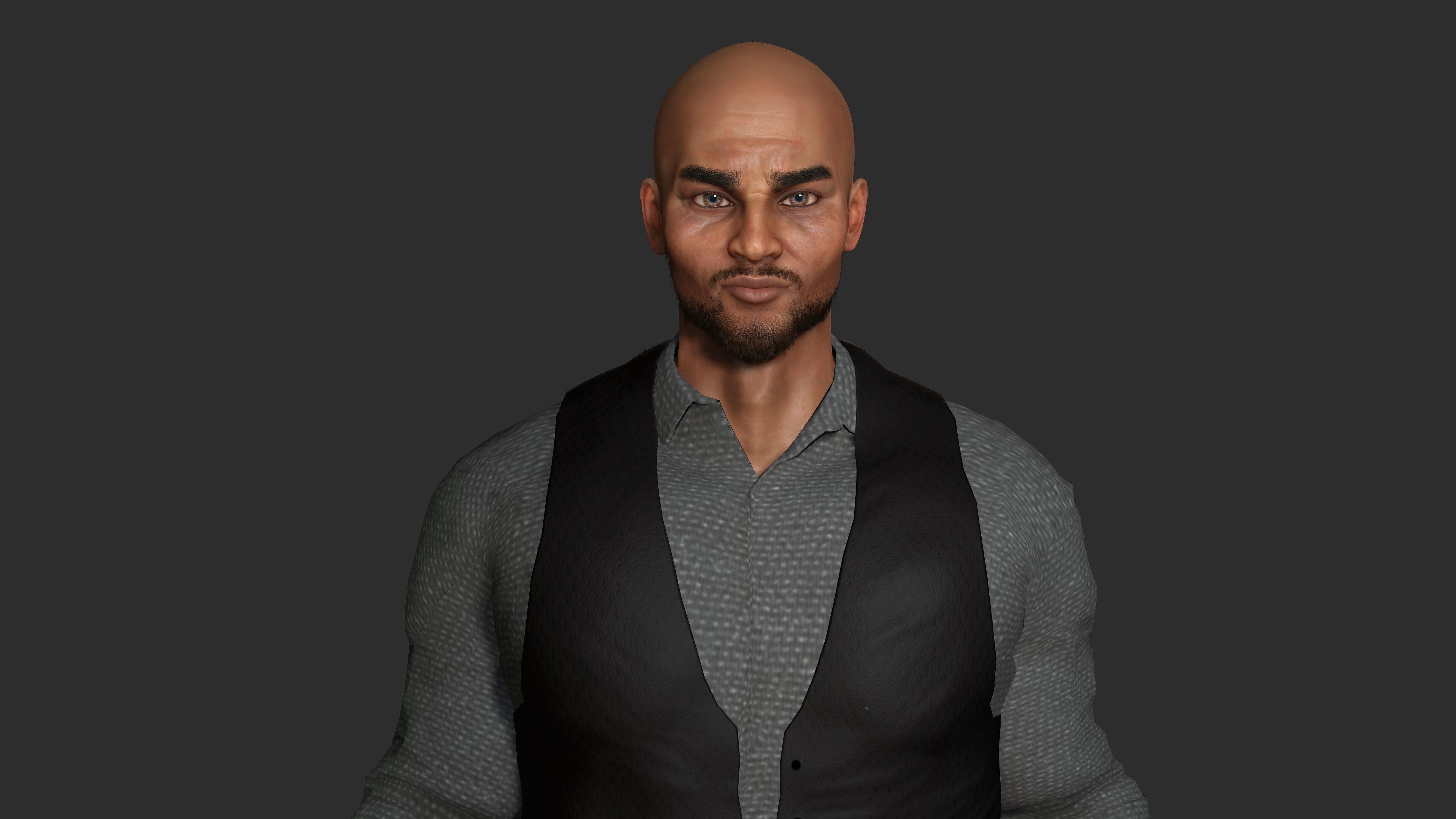 AAA 3D REALISTIC CHARACTER - BUSINESSMAN MAFIA NPC BODYGUARD Low-poly 3D model_9