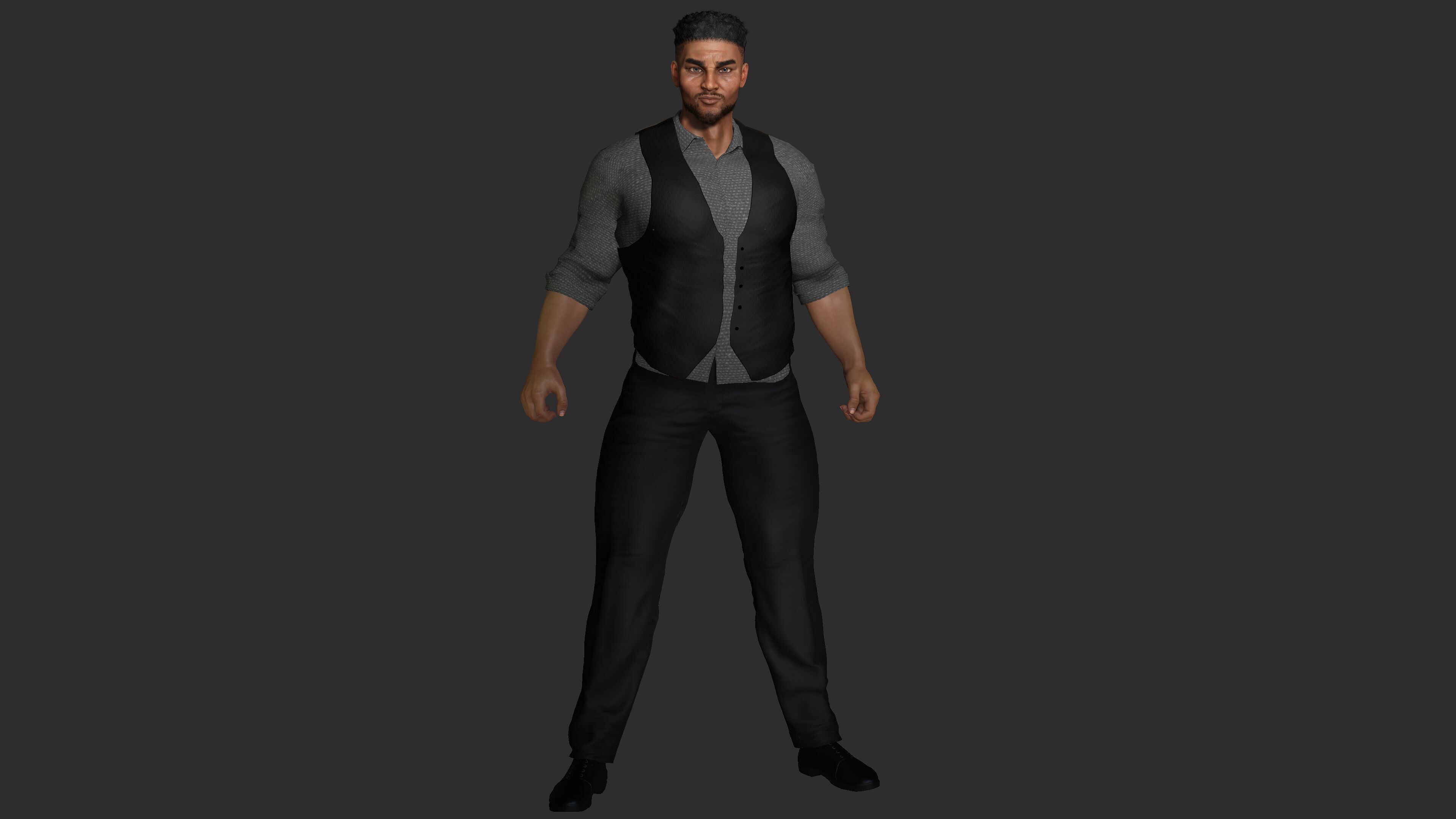 AAA 3D REALISTIC CHARACTER - BUSINESSMAN MAFIA NPC BODYGUARD Low-poly 3D model_11