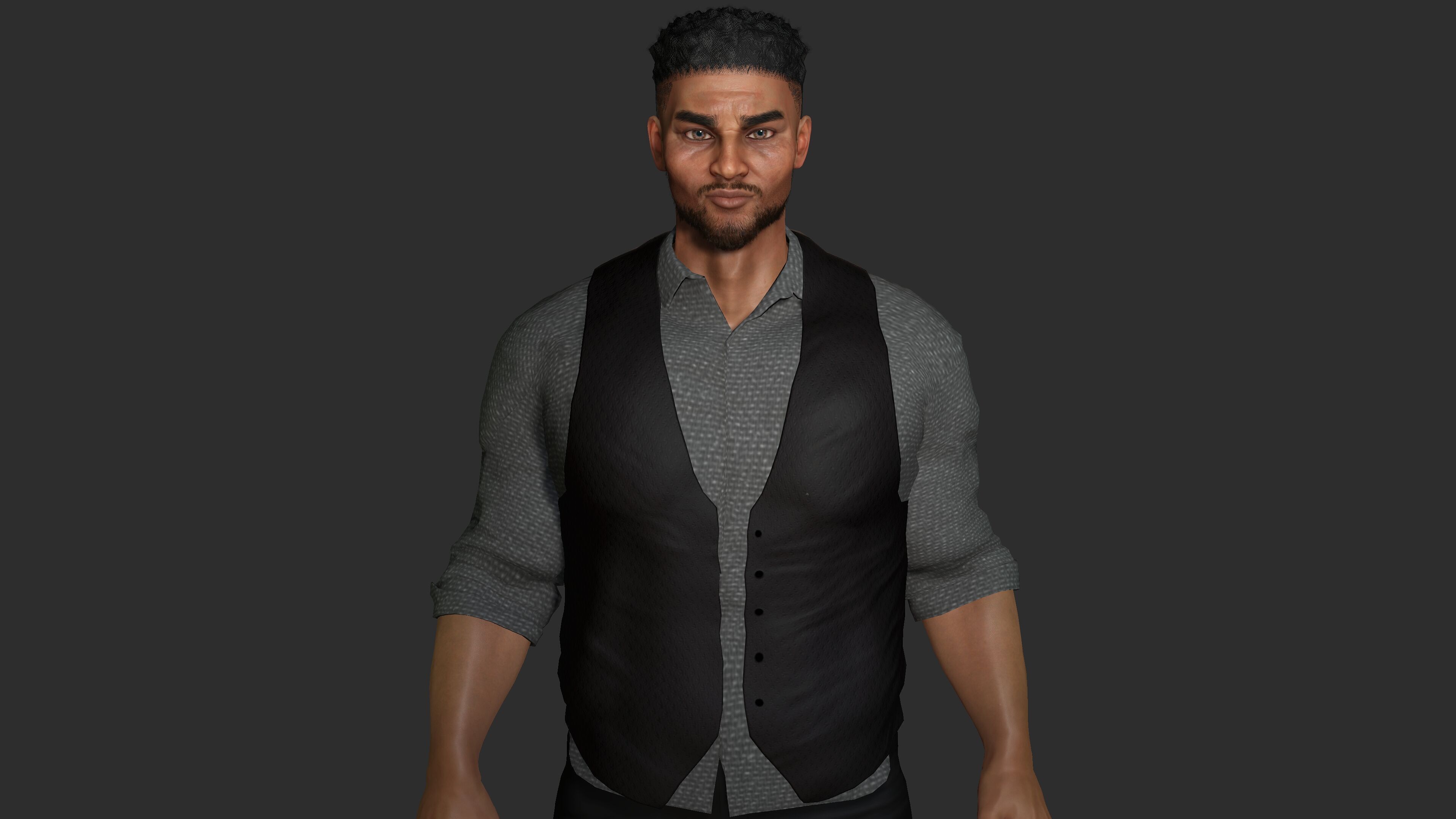 AAA 3D REALISTIC CHARACTER - BUSINESSMAN MAFIA NPC BODYGUARD Low-poly 3D model_5