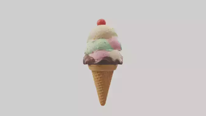Cartoon Ice Cream model 3D model