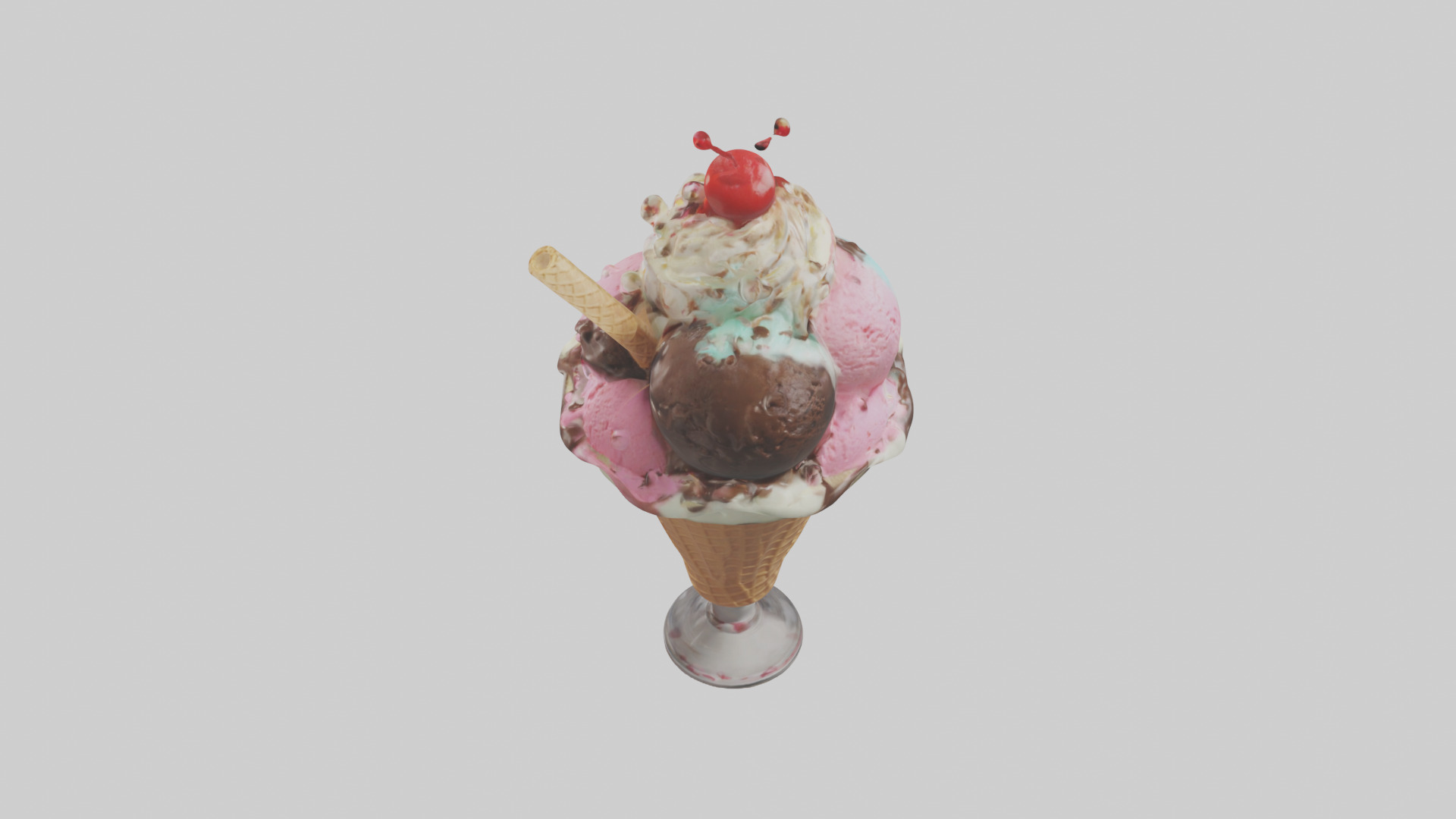 Cartoon Ice Cream Sundae model 3D model_15