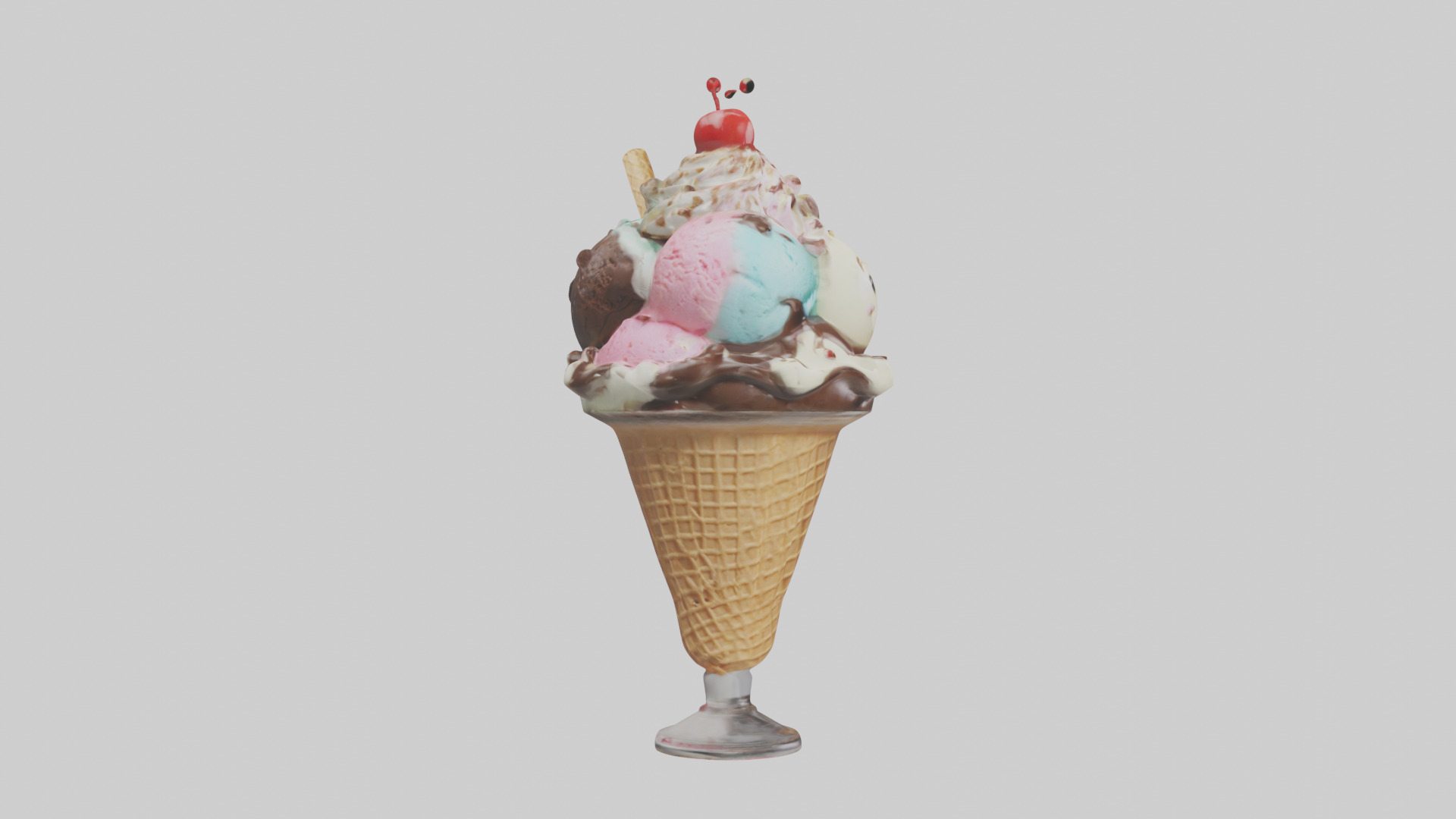 Cartoon Ice Cream Sundae model 3D model_13