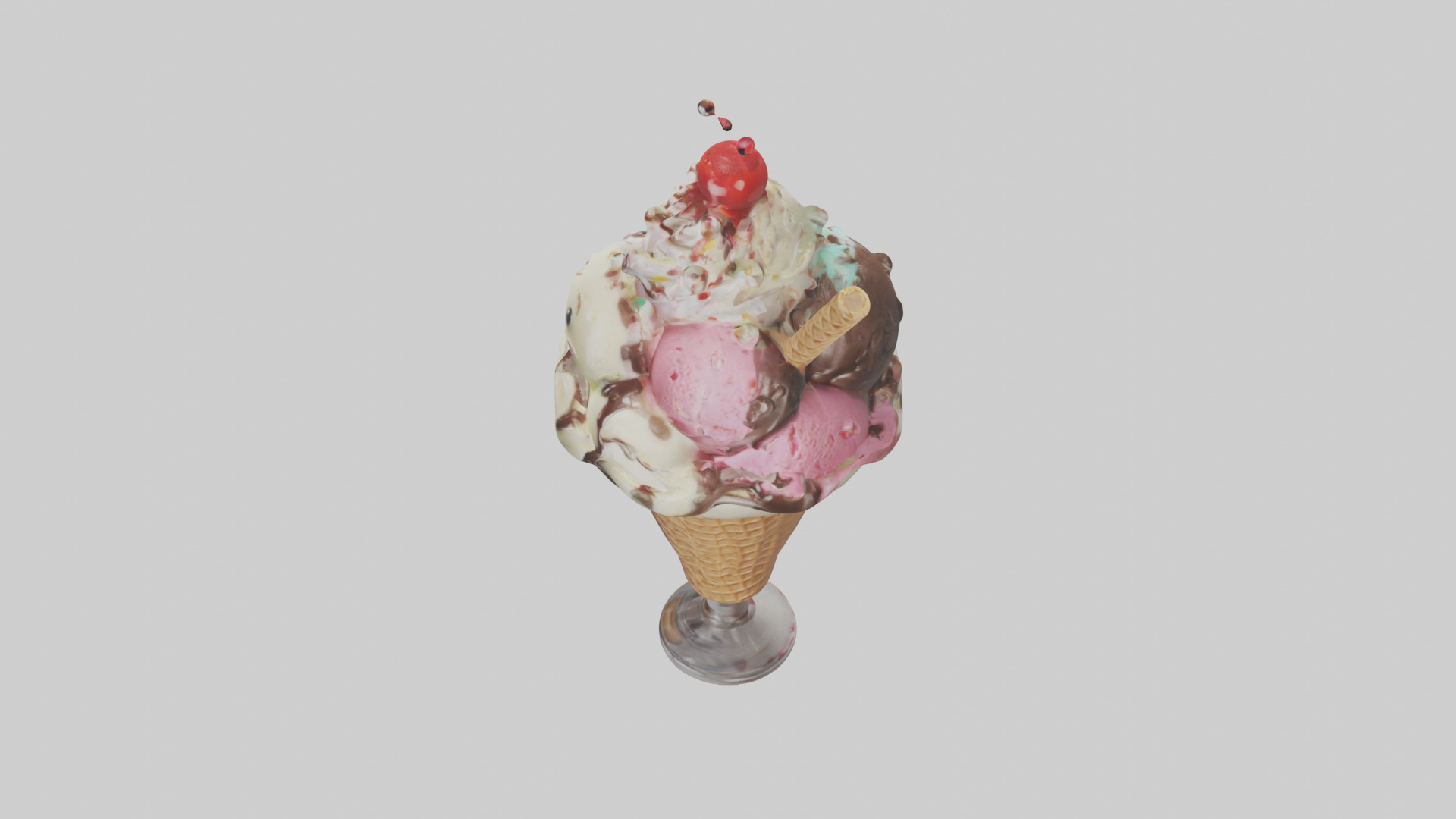 Cartoon Ice Cream Sundae model 3D model_17