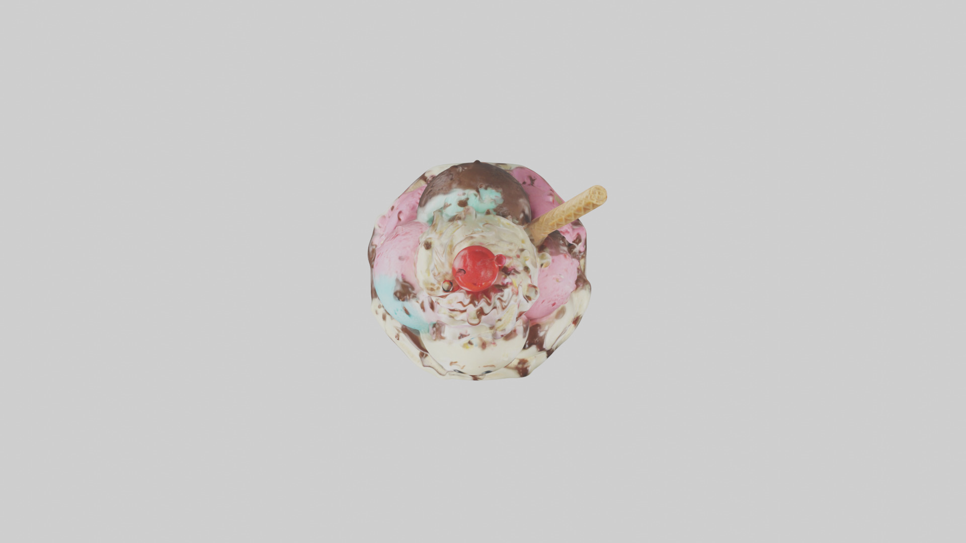 Cartoon Ice Cream Sundae model 3D model_14