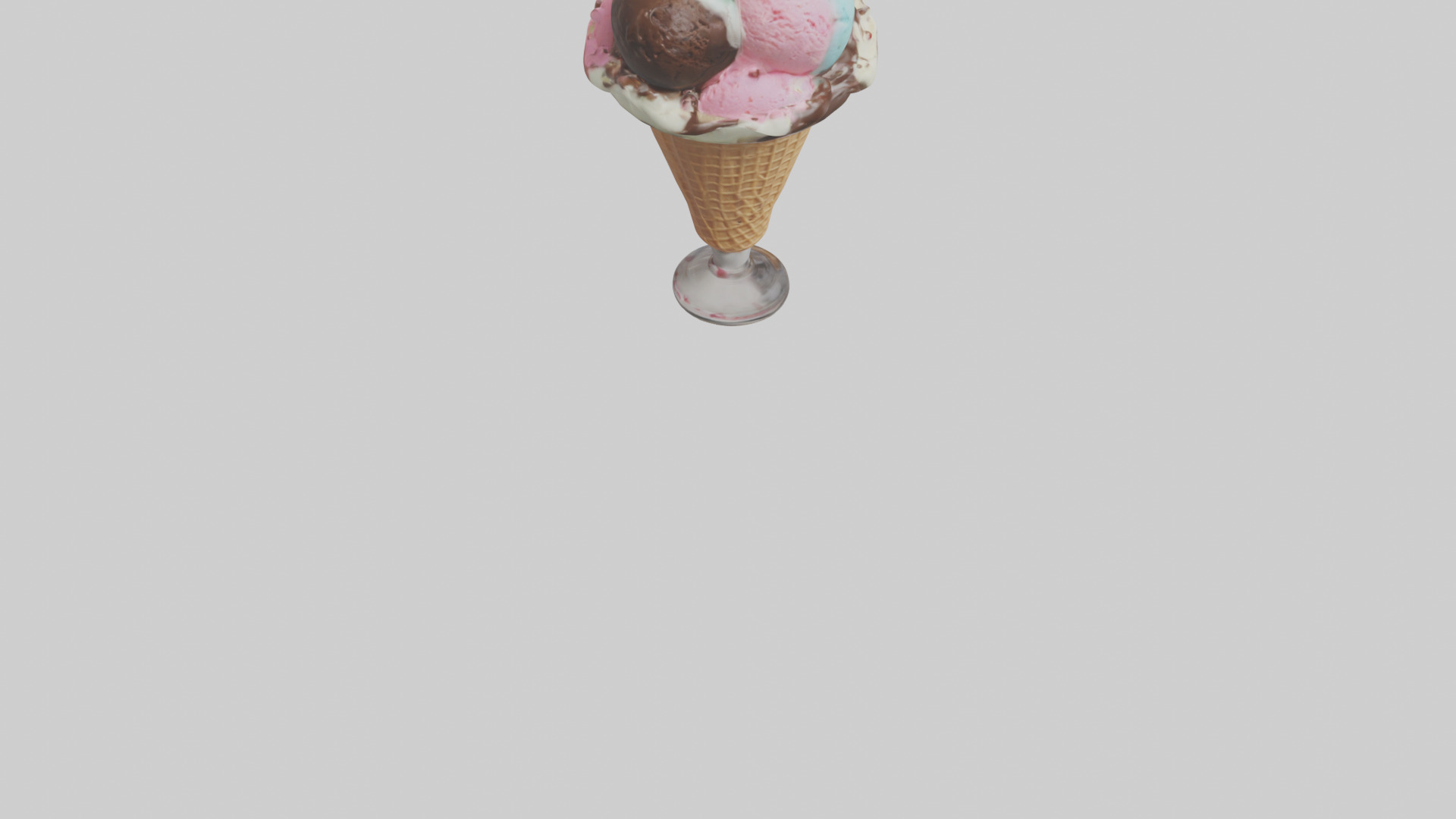 Cartoon Ice Cream Sundae model 3D model_4
