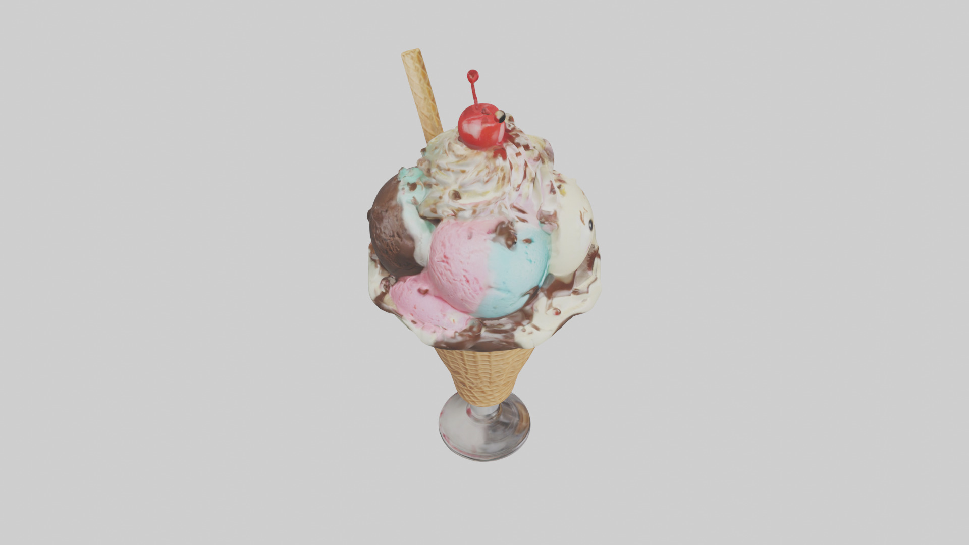 Cartoon Ice Cream Sundae model 3D model_18