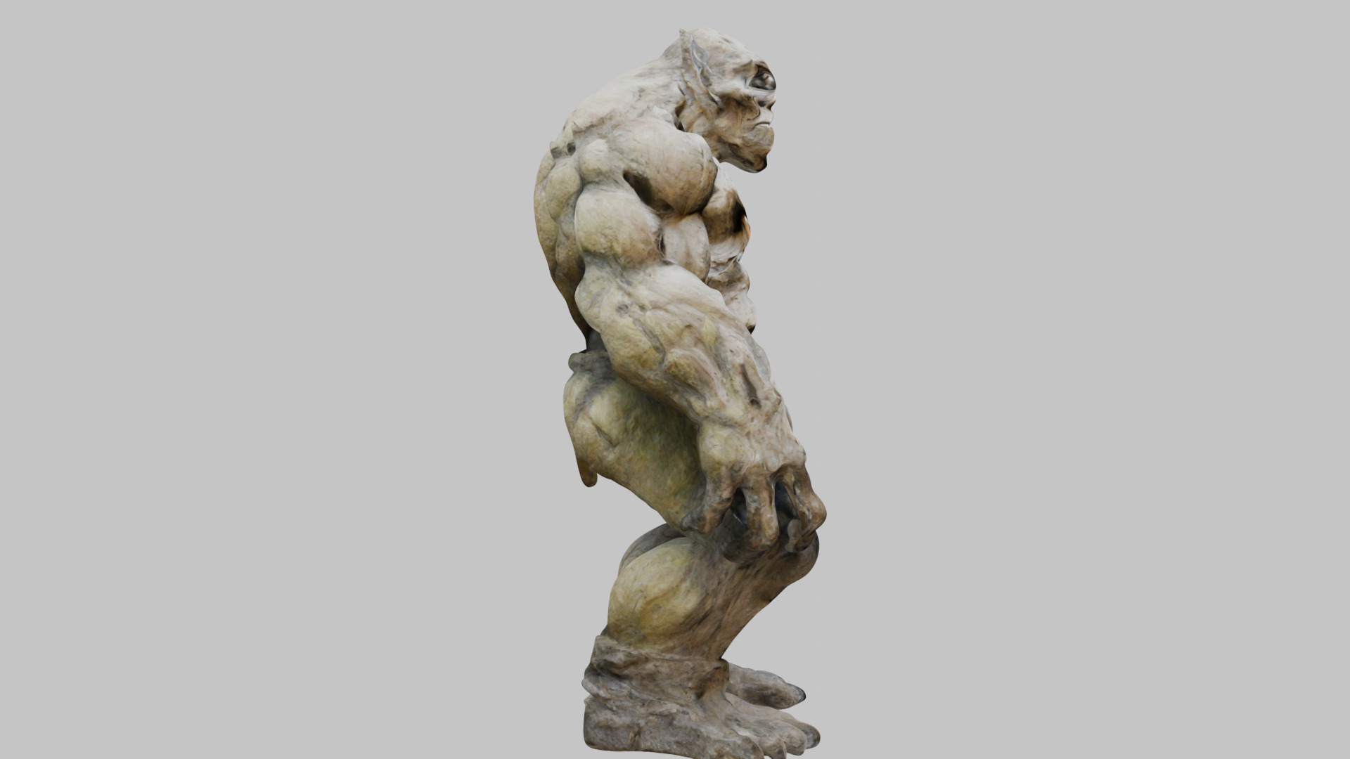 Muscular Humanoid 3D Model Low-poly 3D model_11