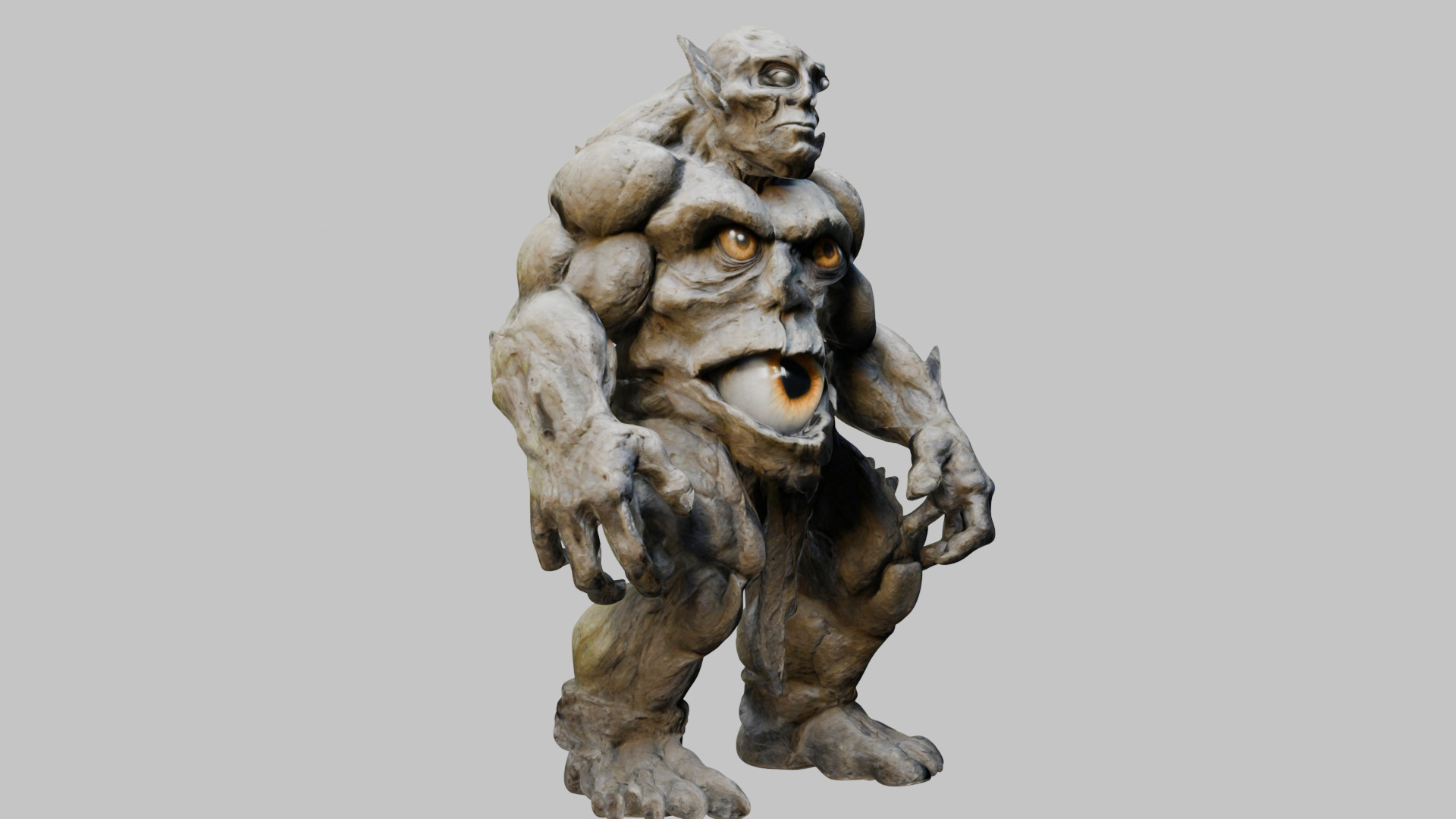 Muscular Humanoid 3D Model Low-poly 3D model_9