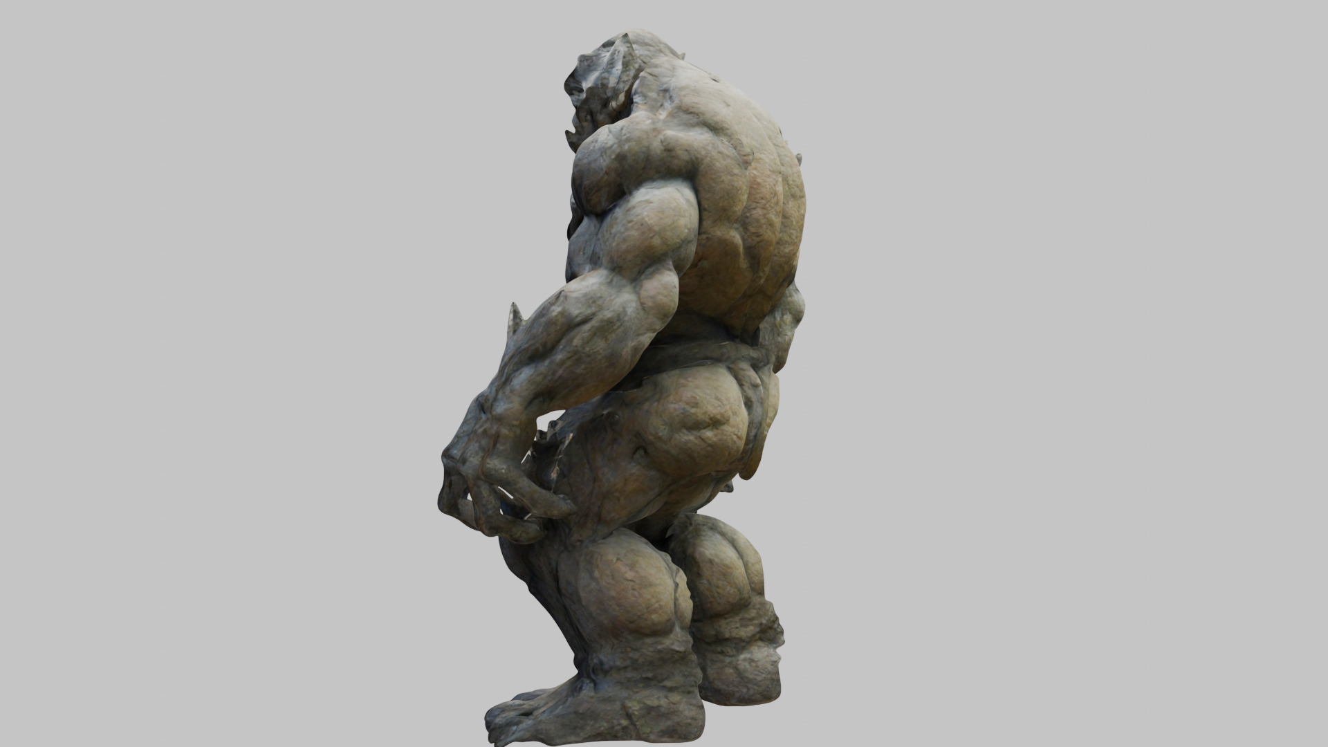 Muscular Humanoid 3D Model Low-poly 3D model_3