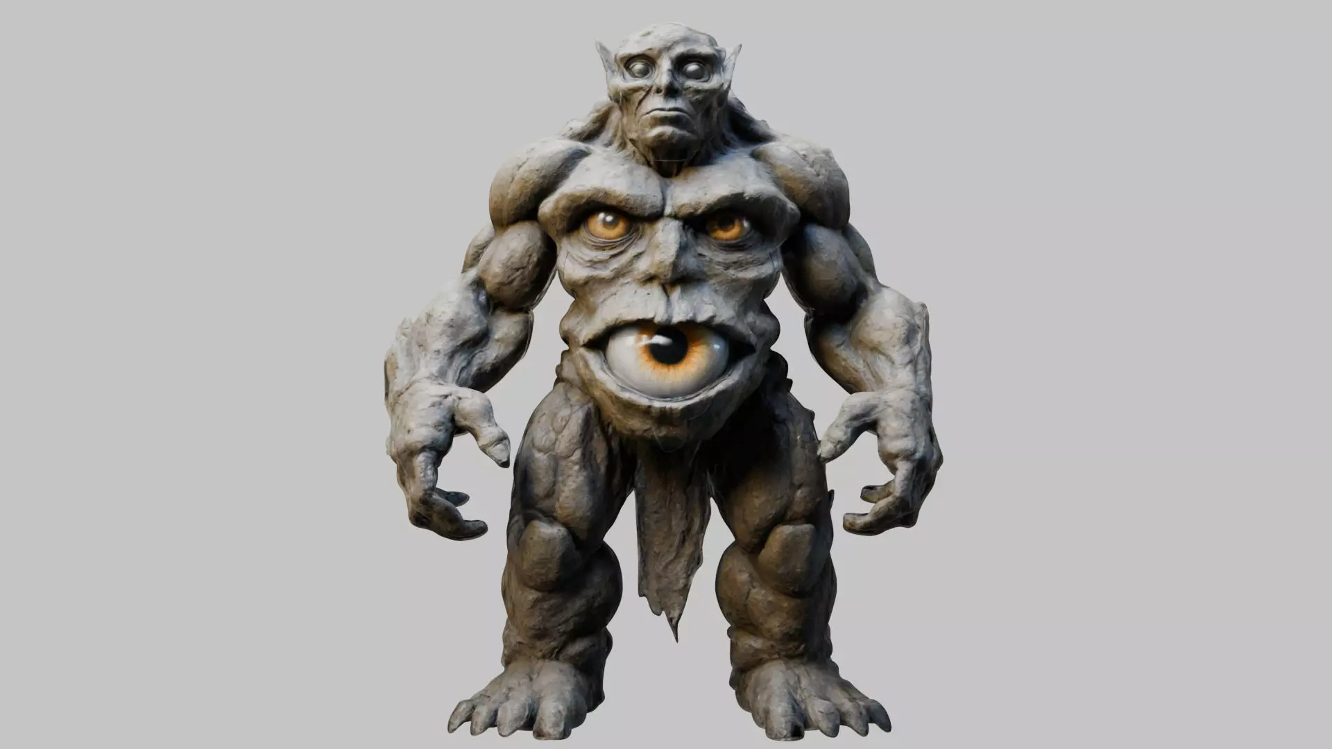 Muscular Humanoid 3D Model Low-poly 3D model_0