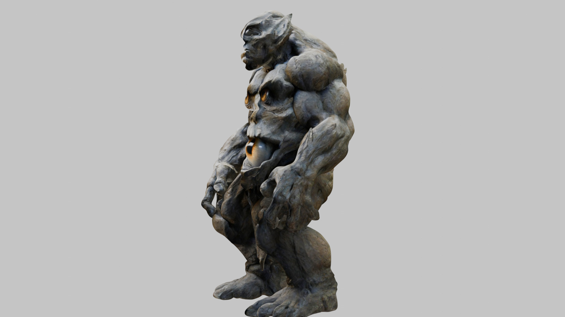 Muscular Humanoid 3D Model Low-poly 3D model_5