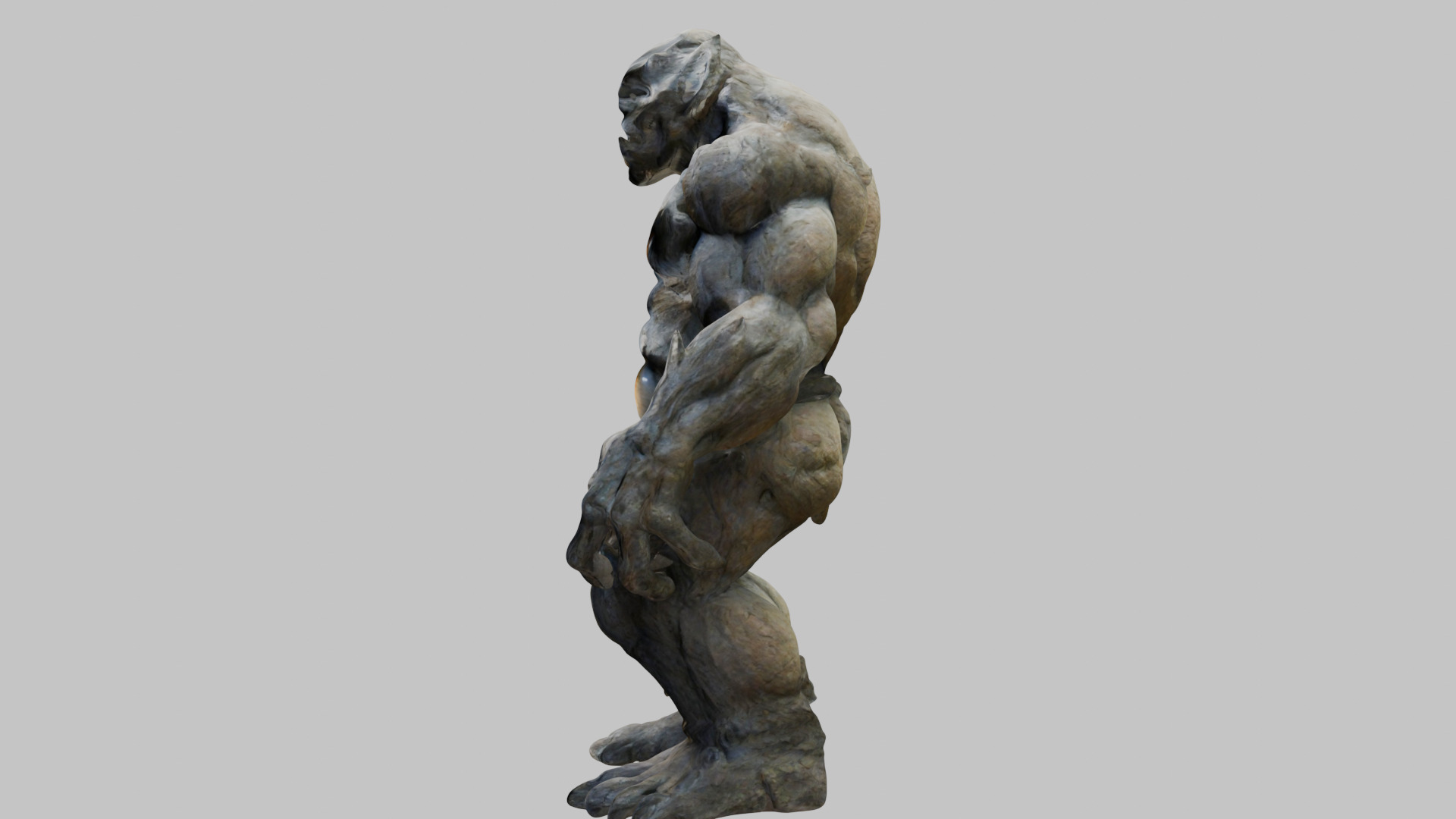 Muscular Humanoid 3D Model Low-poly 3D model_4