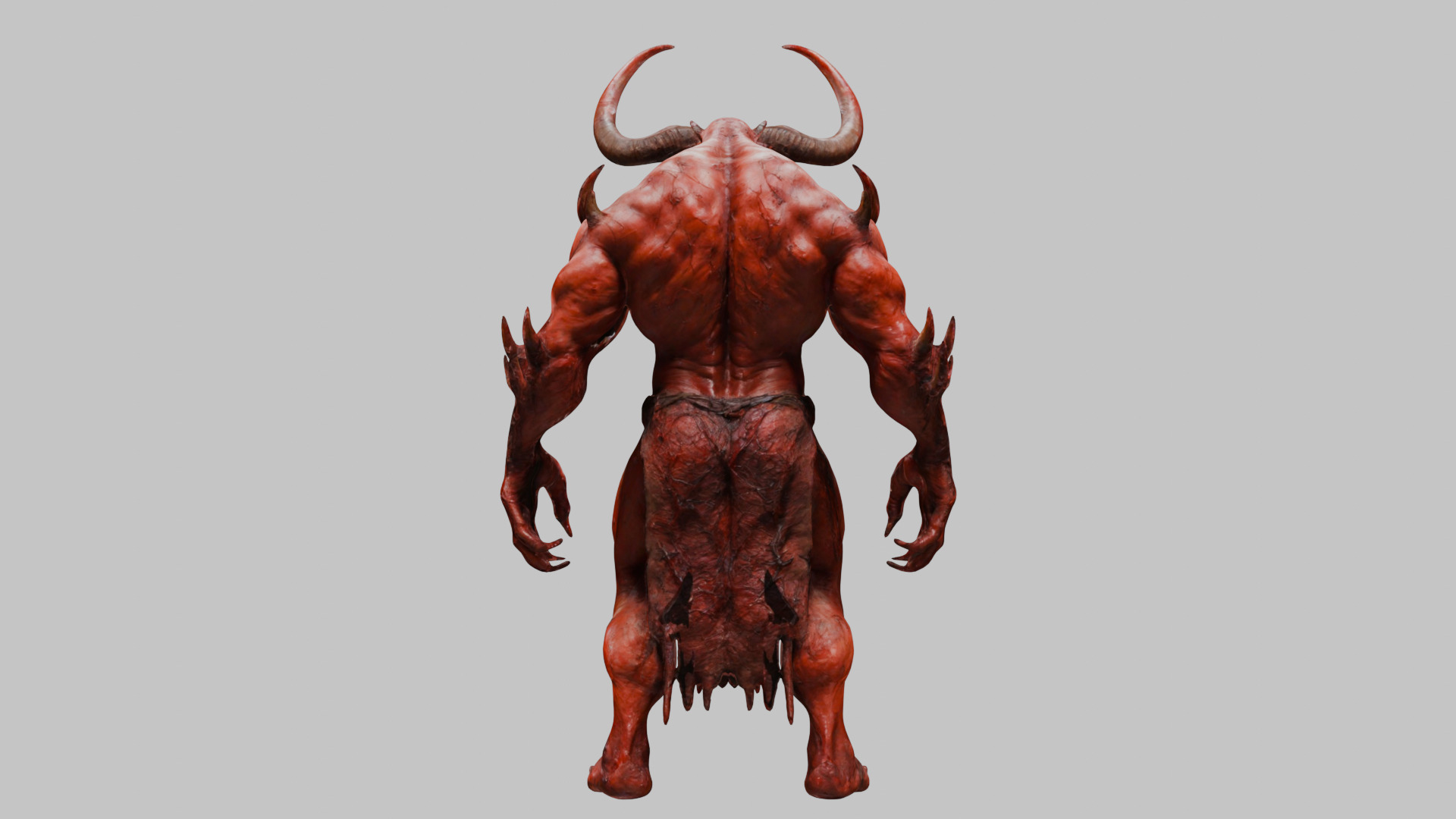 Red Demon Low-poly 3D model_15