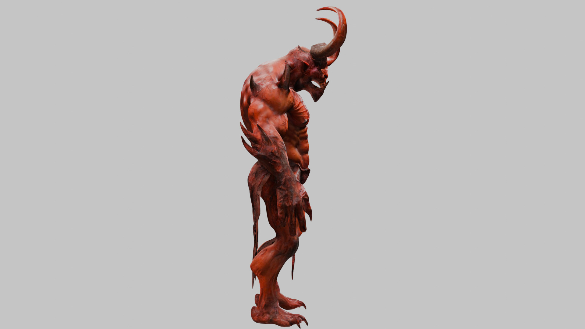 Red Demon Low-poly 3D model_11