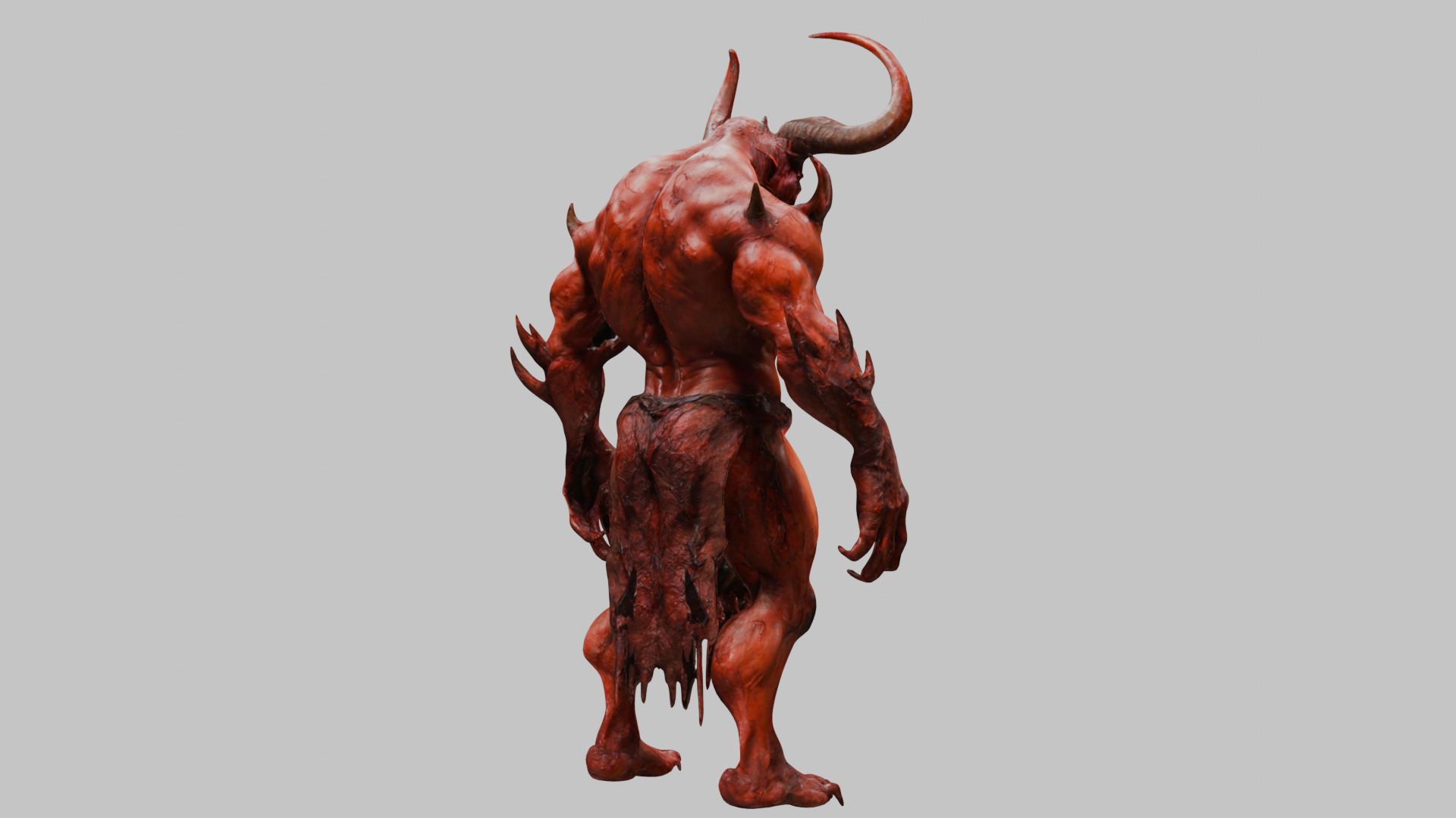 Red Demon Low-poly 3D model_13