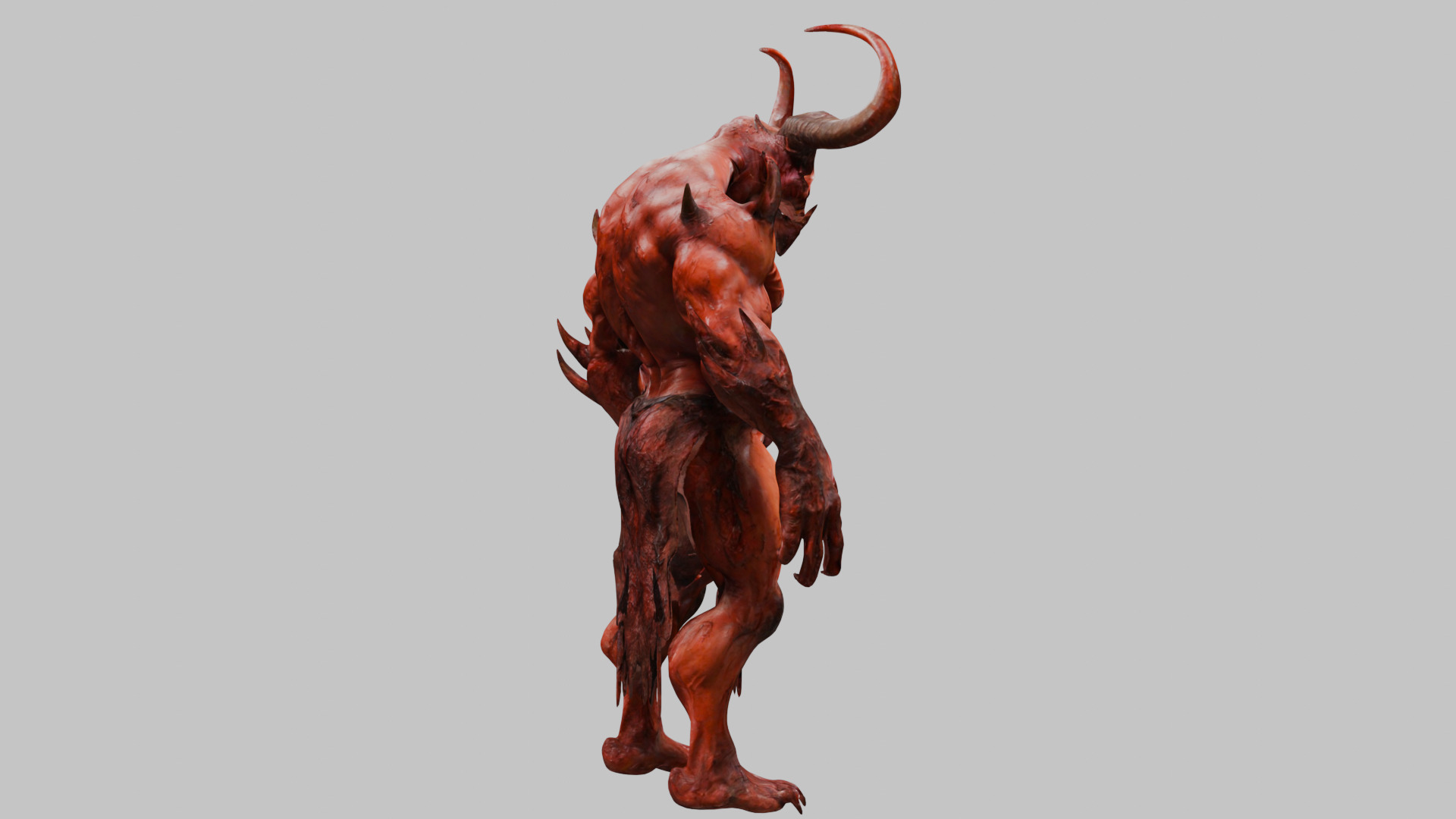 Red Demon Low-poly 3D model_12