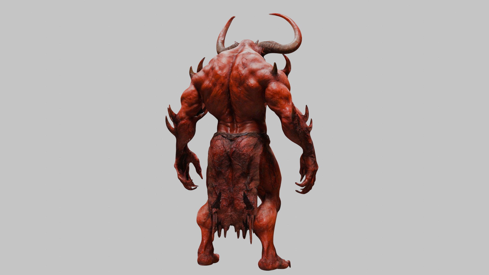 Red Demon Low-poly 3D model_14