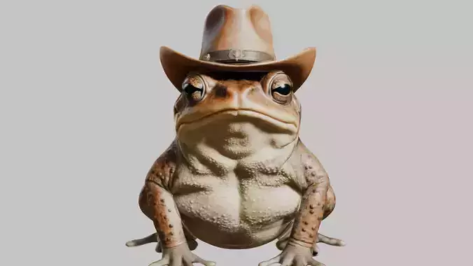 Toad in Cow Suit 3D Model Low-poly 3D model