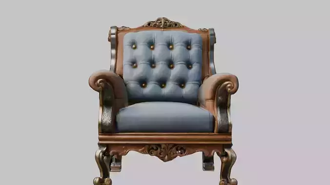 Antique Wooden Armchair