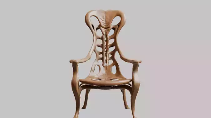 Giger Cronenberg Realistic 3D Chair 