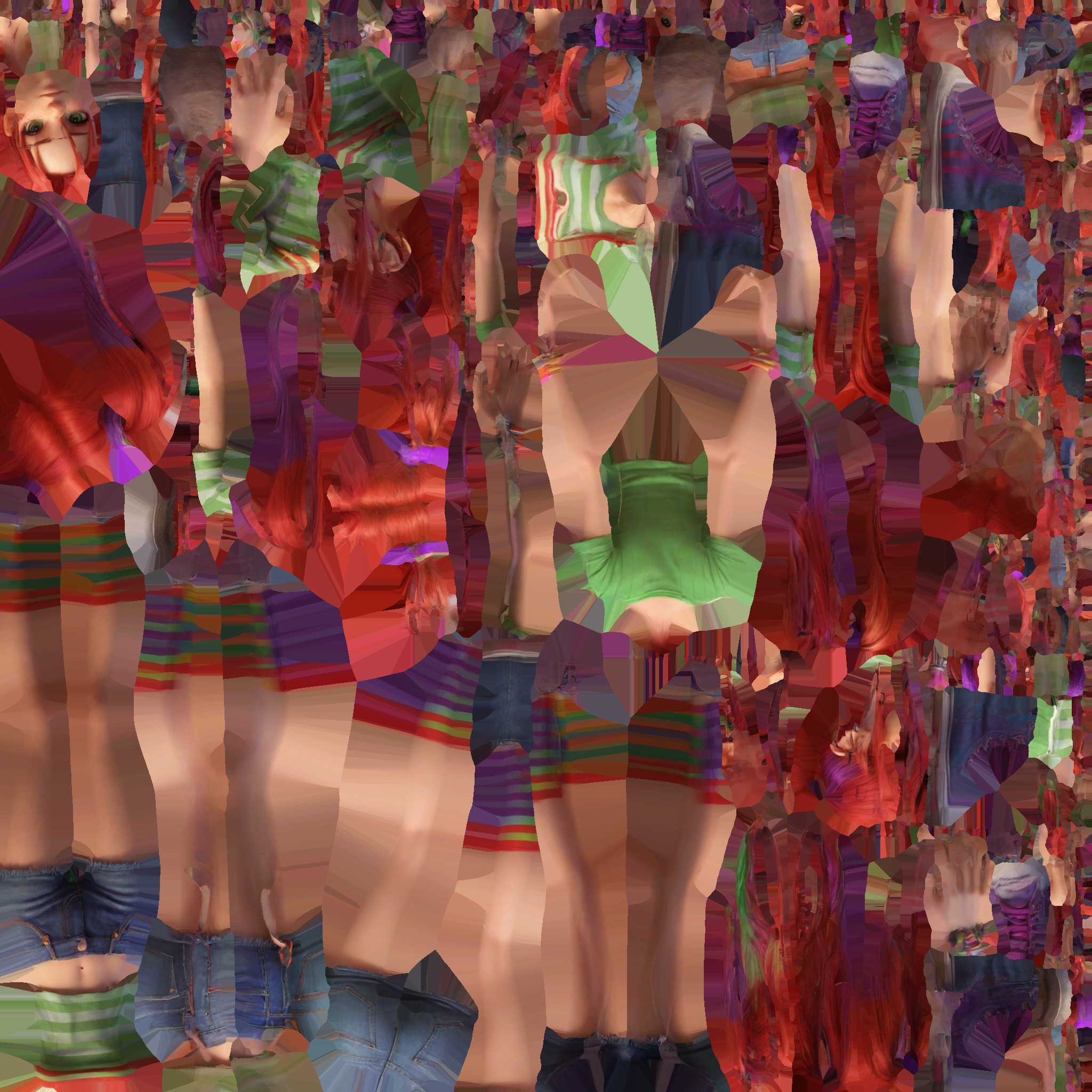 Female Full Body Game Character Model Low-poly 3D model_15