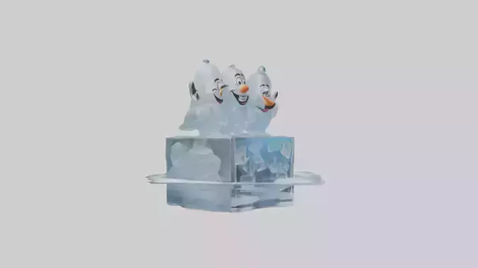Cartoon Ice Sculpture model 3D model