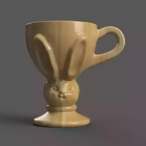 Cute Bunny pot- planter- candy dish- cup- urn- candle holder