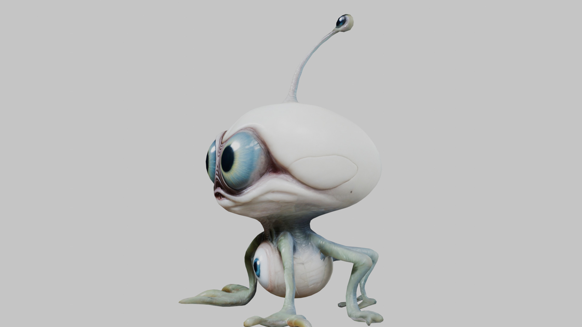 Alien Eyeball Monster - 3D Model Low-poly 3D model_5