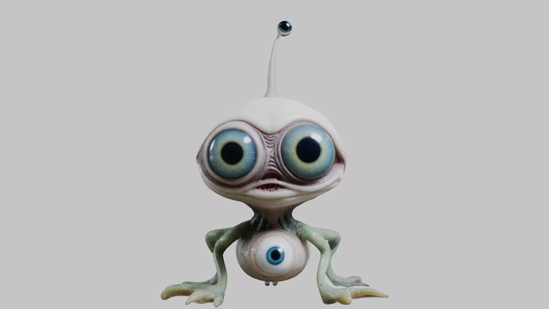 Alien Eyeball Monster - 3D Model Low-poly 3D model_0