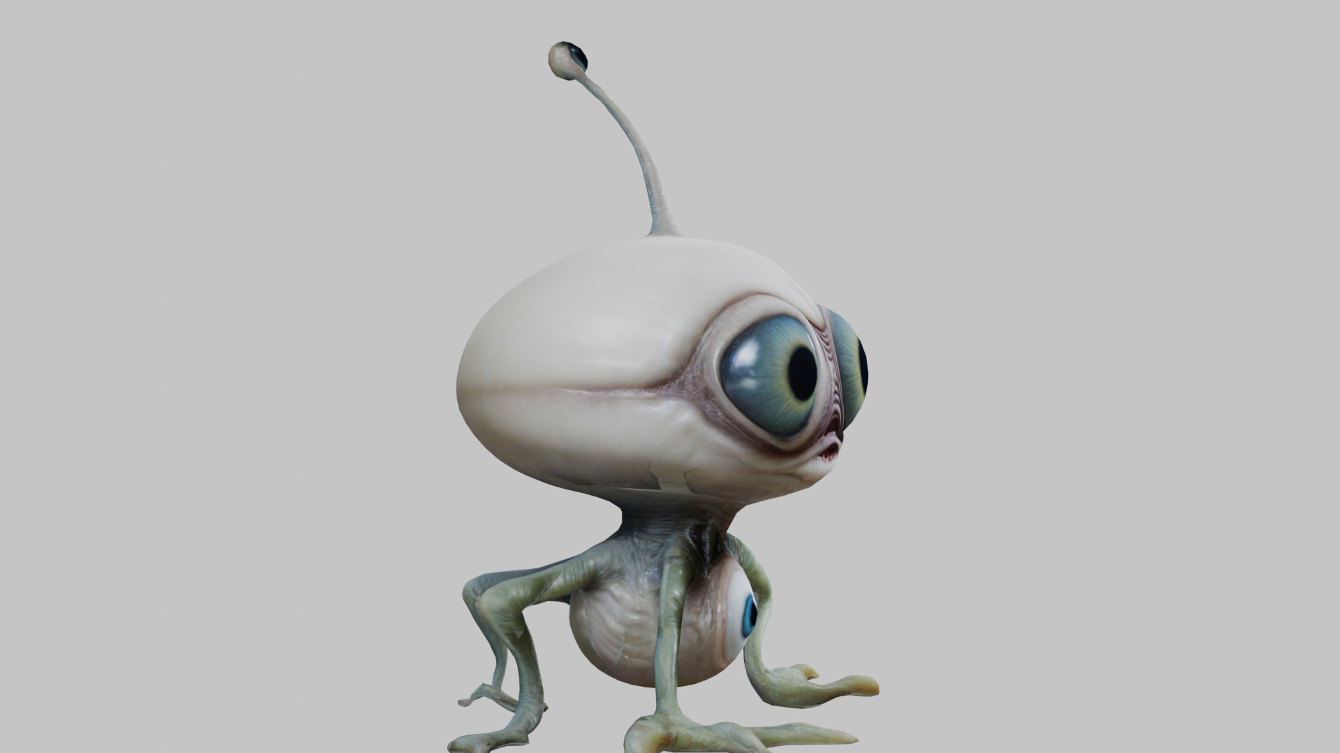 Alien Eyeball Monster - 3D Model Low-poly 3D model_10