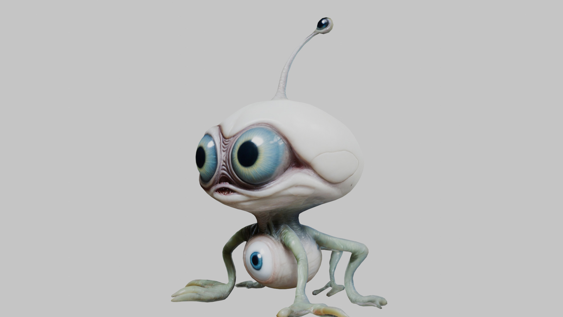 Alien Eyeball Monster - 3D Model Low-poly 3D model_6