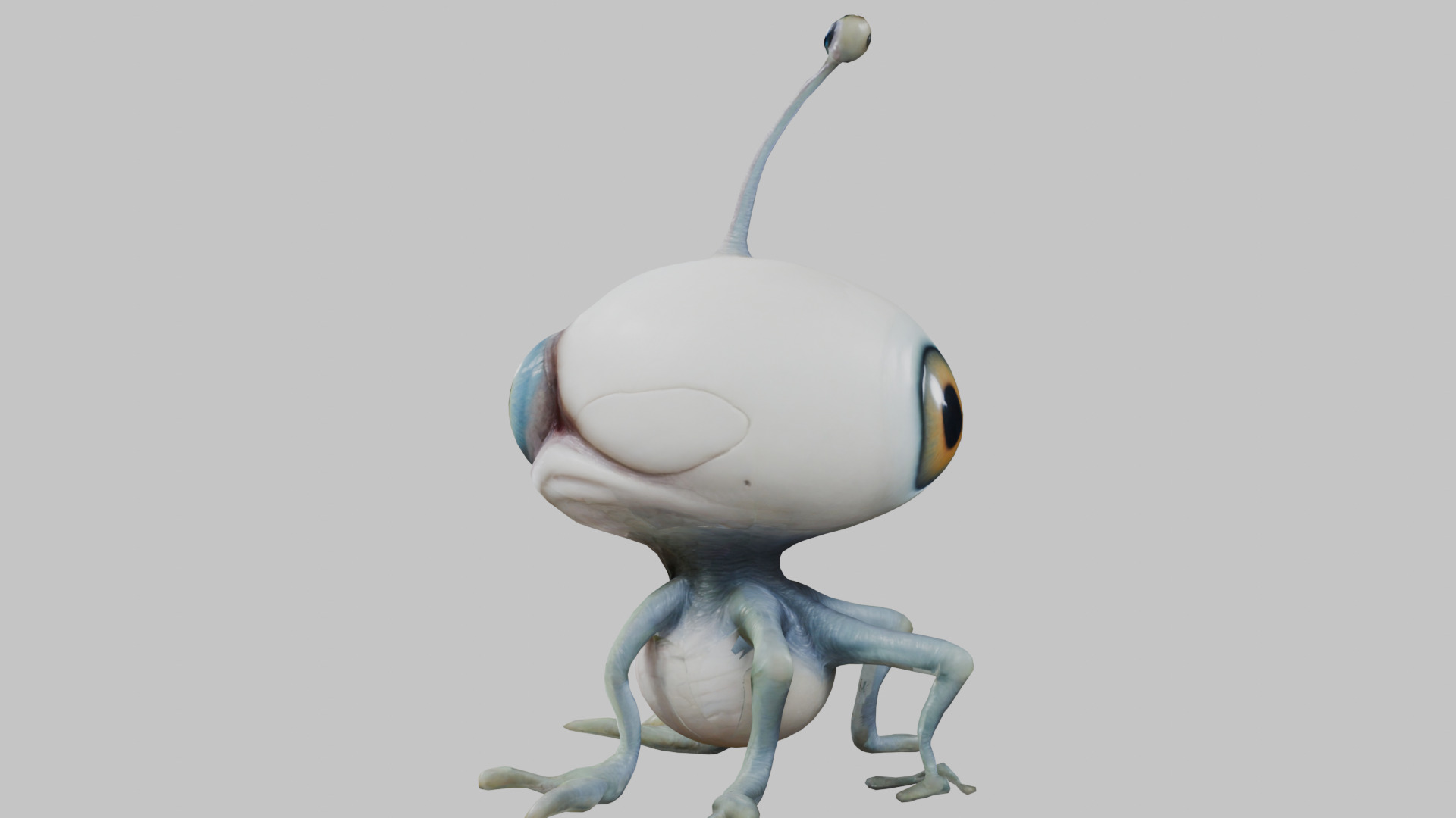 Alien Eyeball Monster - 3D Model Low-poly 3D model_3