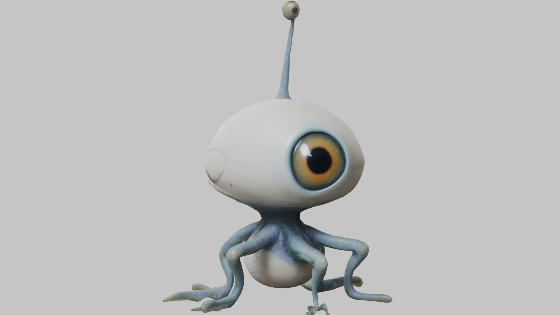 Alien Eyeball Monster - 3D Model Low-poly 3D model_1