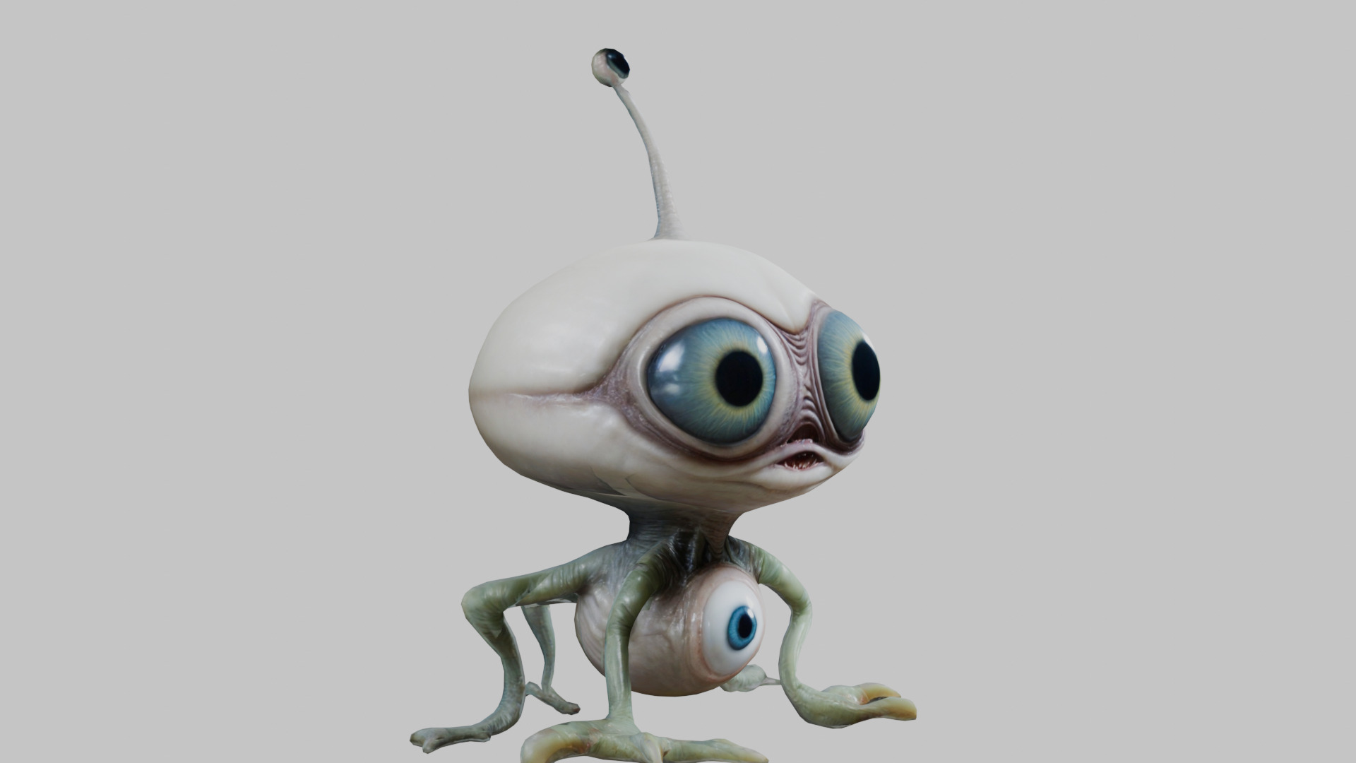 Alien Eyeball Monster - 3D Model Low-poly 3D model_9