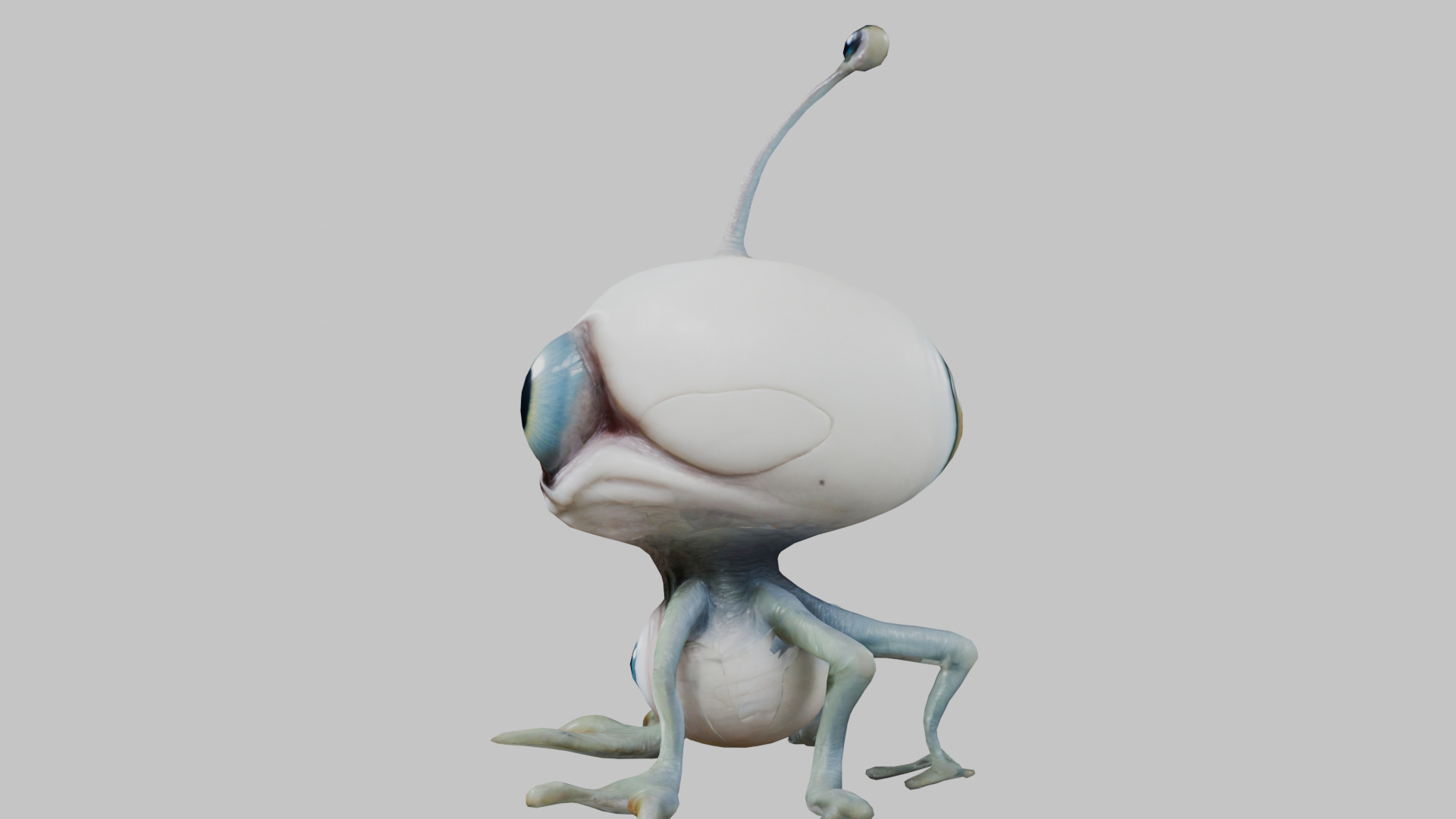 Alien Eyeball Monster - 3D Model Low-poly 3D model_4