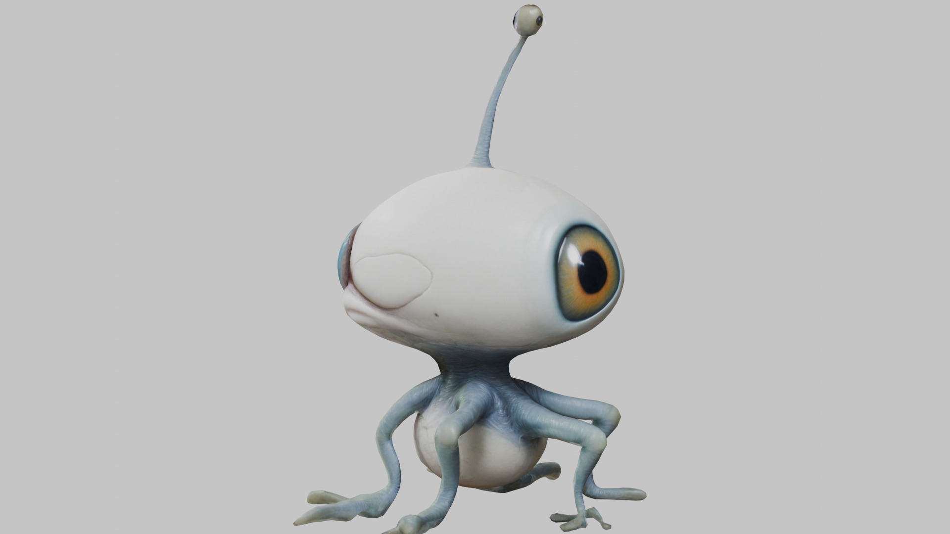 Alien Eyeball Monster - 3D Model Low-poly 3D model_2