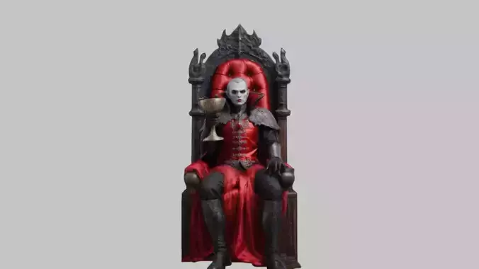 3D Model of a Sci-fi Vampire