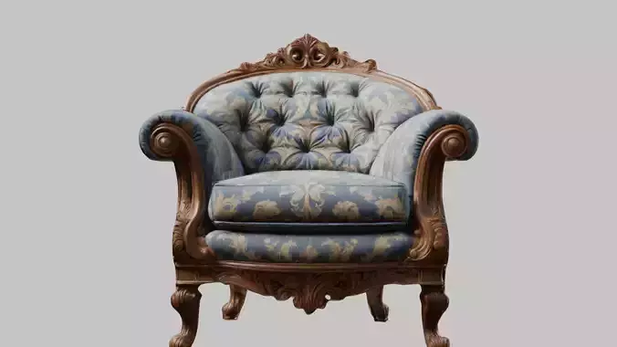 Realistic Chair Sofa 3D Model