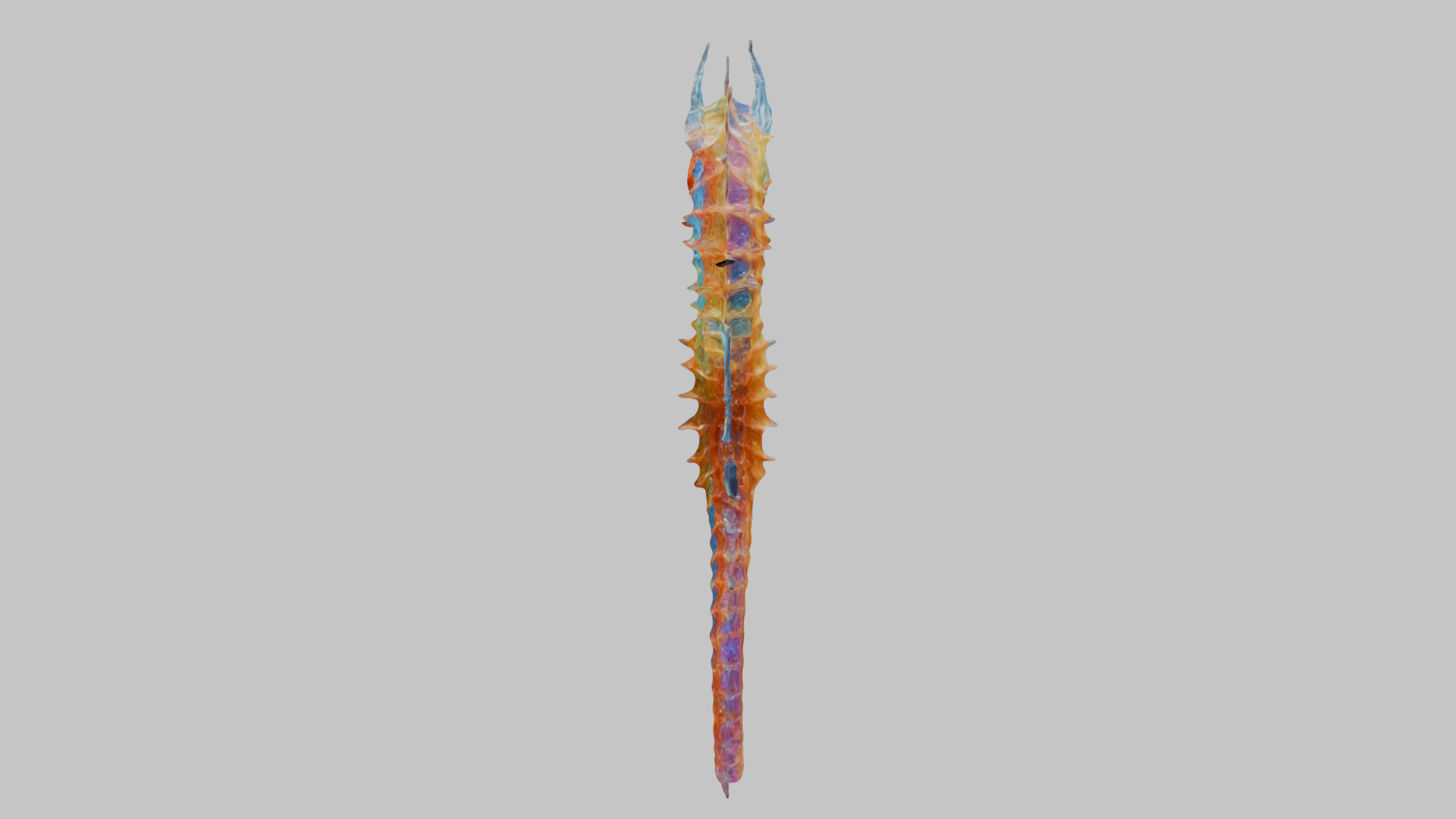 Fantasy Seahorse Low-poly 3D model_4