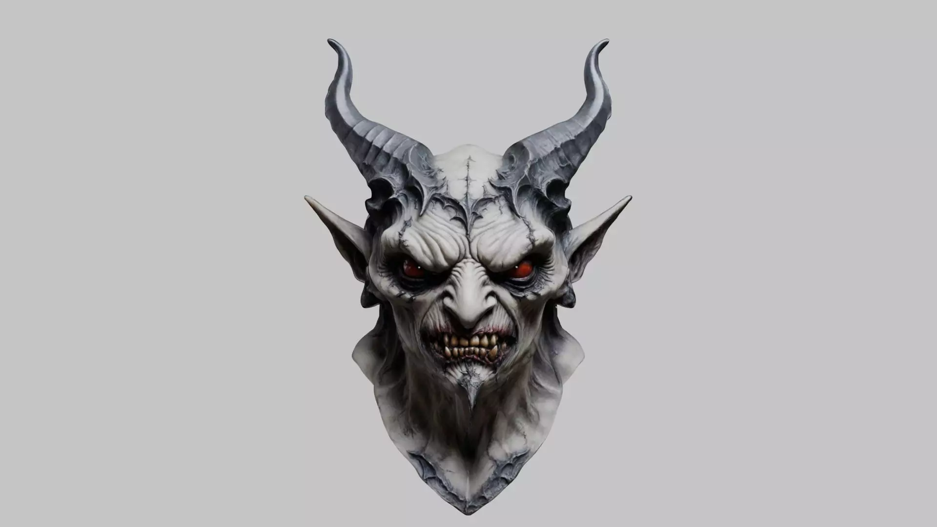Demon Bust - 3D Model Low-poly 3D model_0