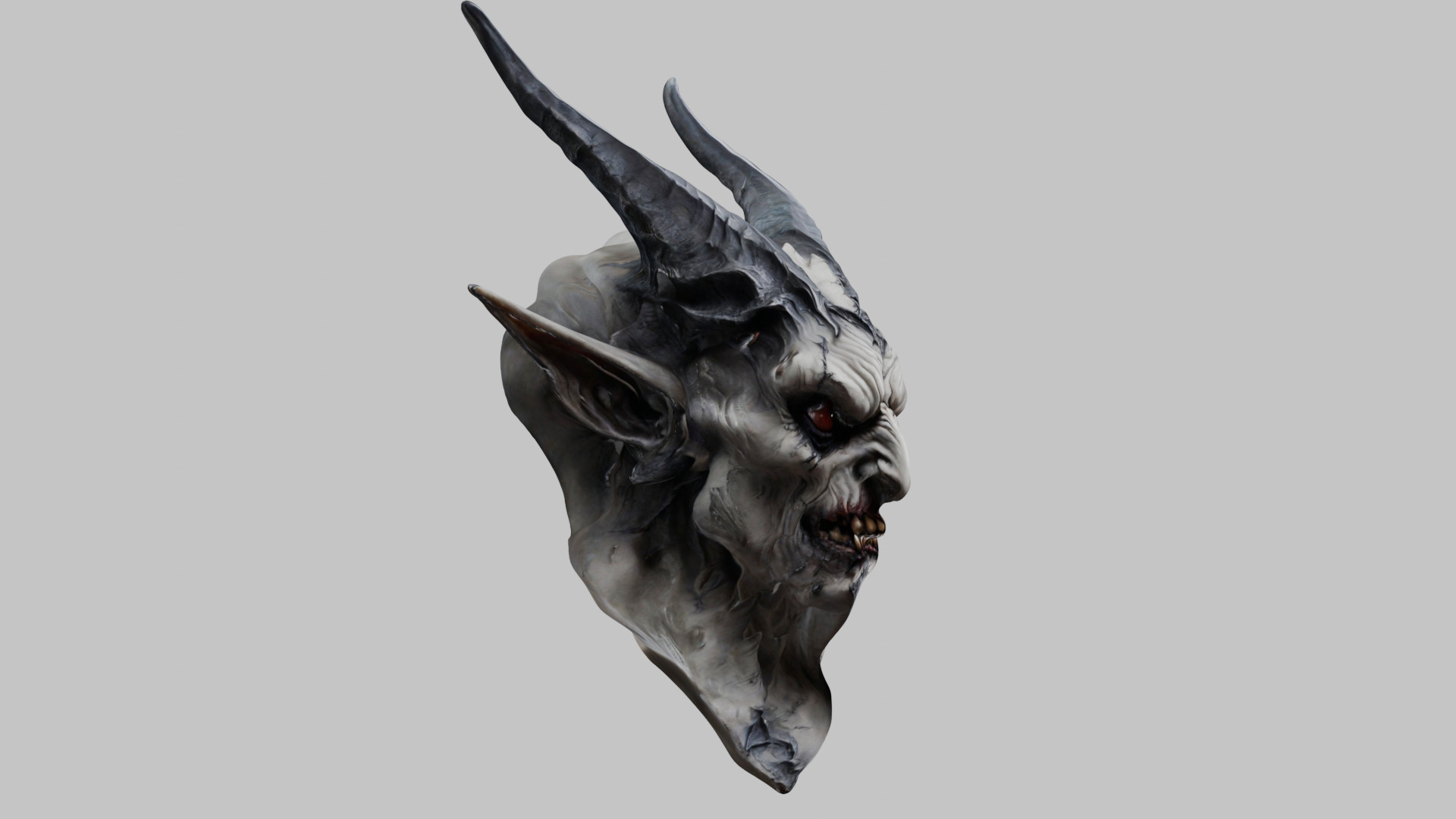 Demon Bust - 3D Model Low-poly 3D model_10